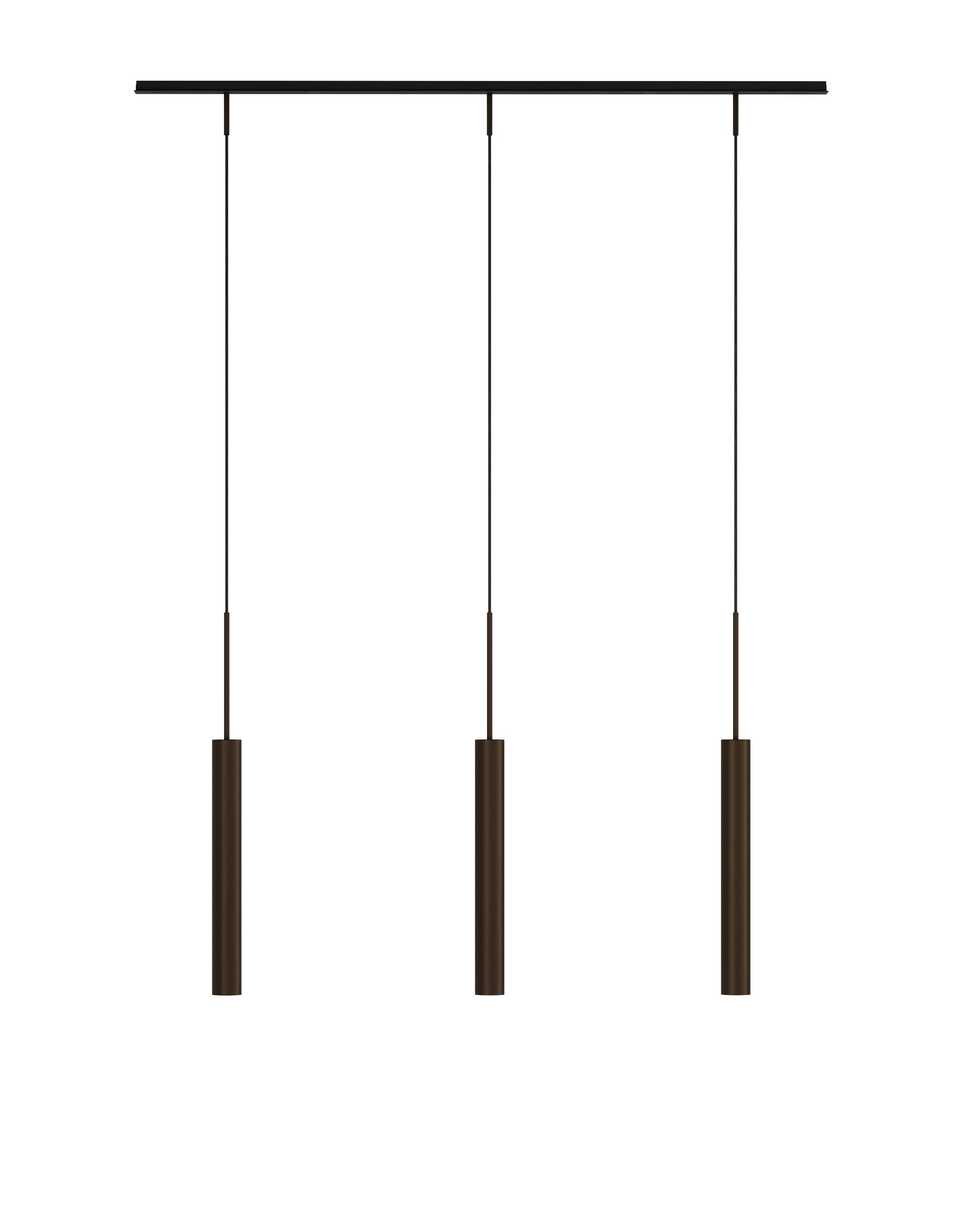 Lampa wisząca TUBULAIRE RAIL brązowy