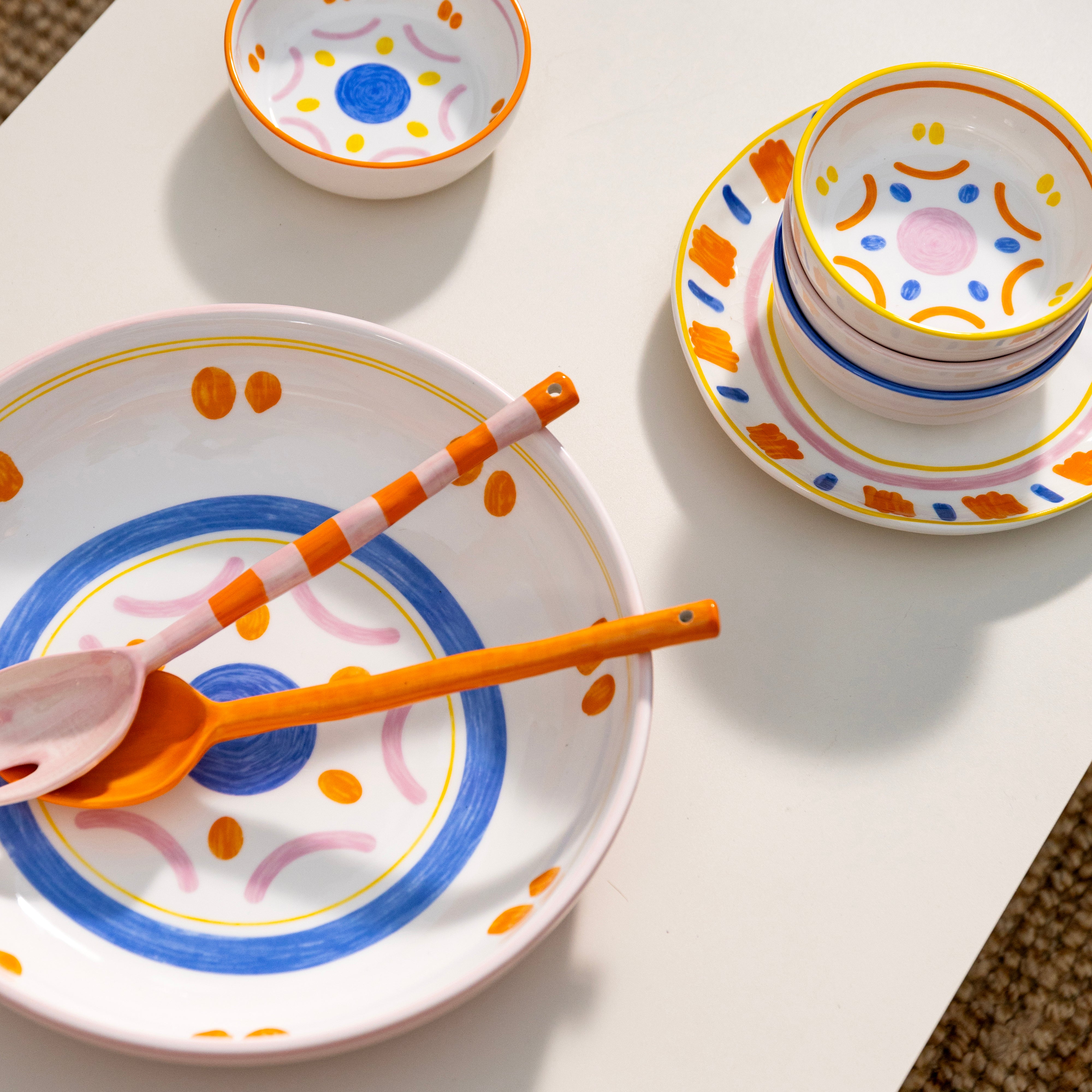 BOAVISTA STRIPE Orange Salad Cutlery
