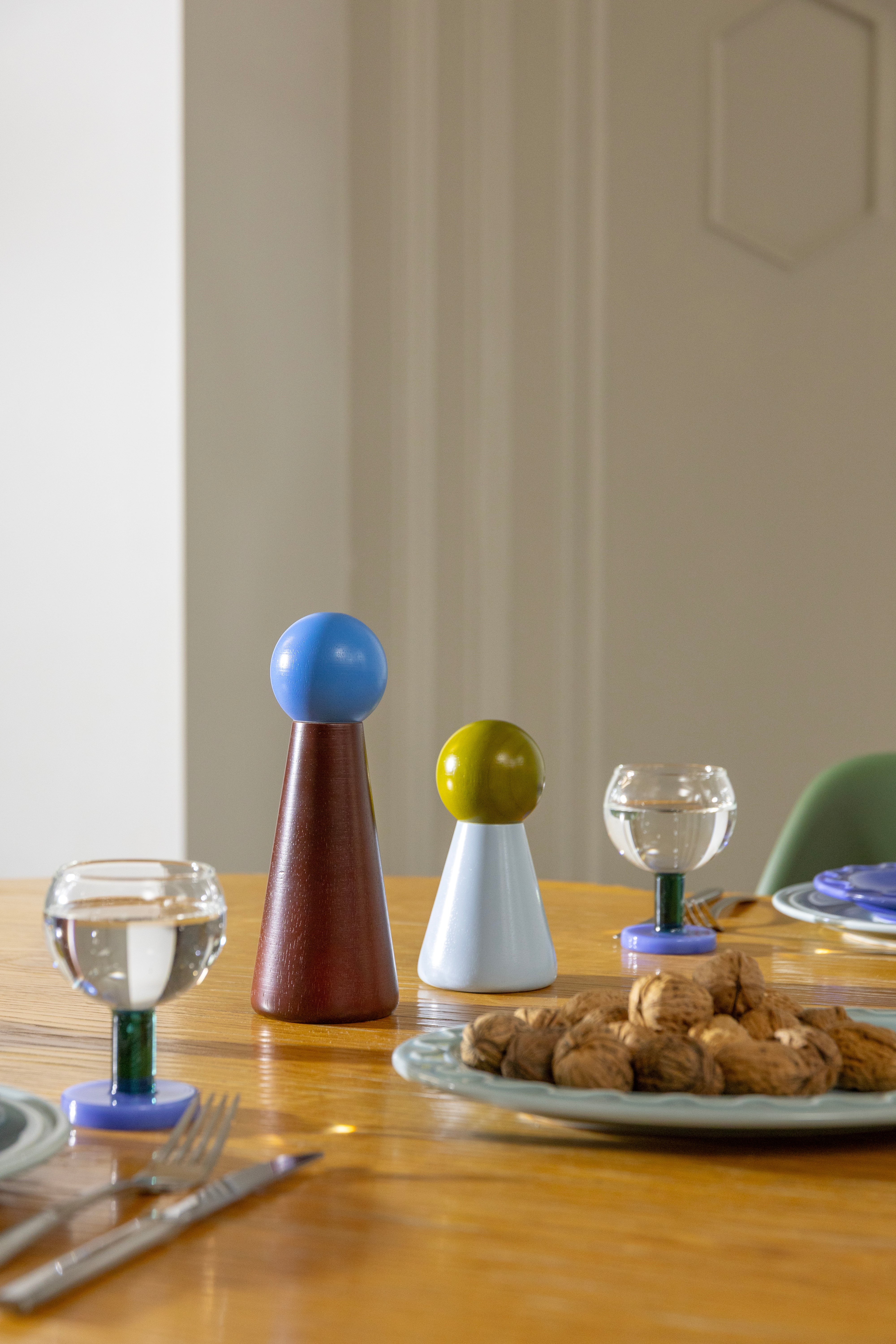 CANTINE Blue and Green Glasses Set