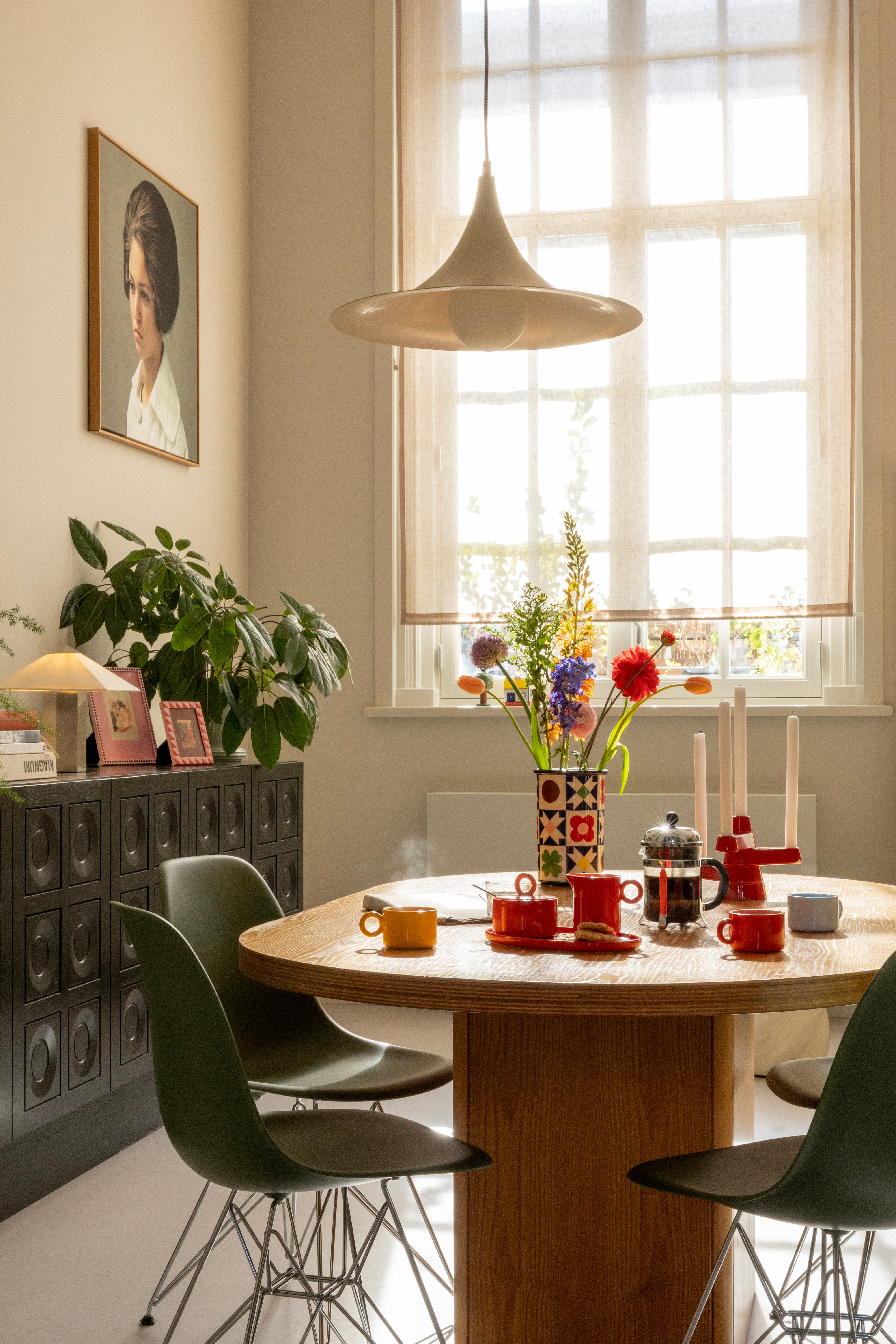 Three-Arm Candle Holder BRUTE Red