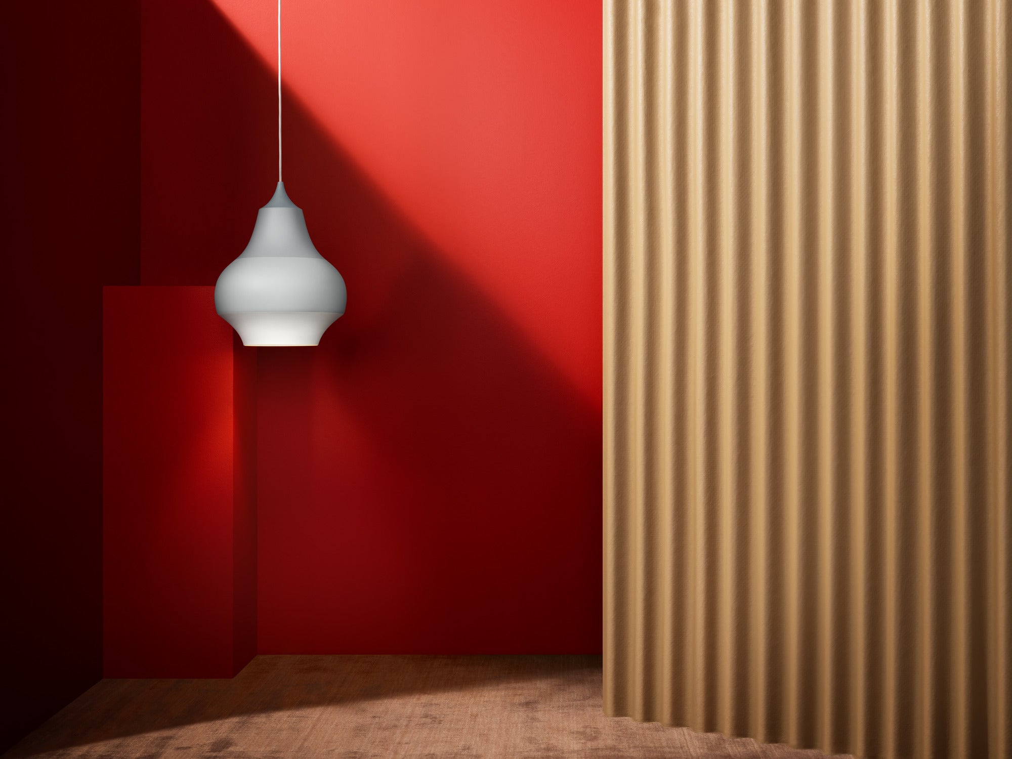 Pendelleuchte CIRQUE weiß mit grauem Ende