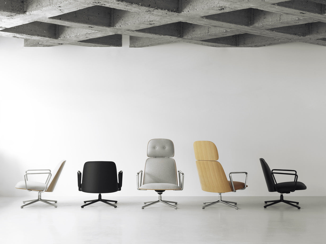 Armchair pad high swivel black base