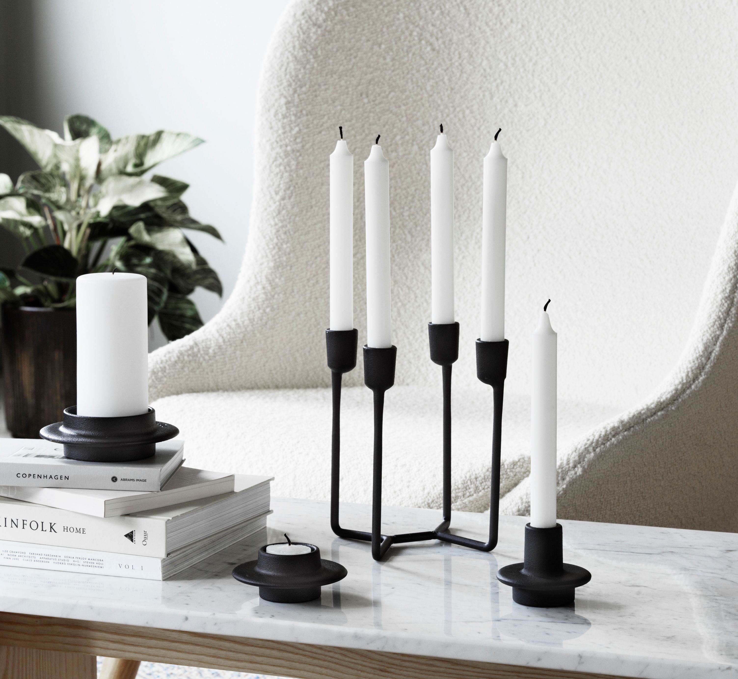 HEIMA TEALIGHT Candle Holder Black Cast Iron