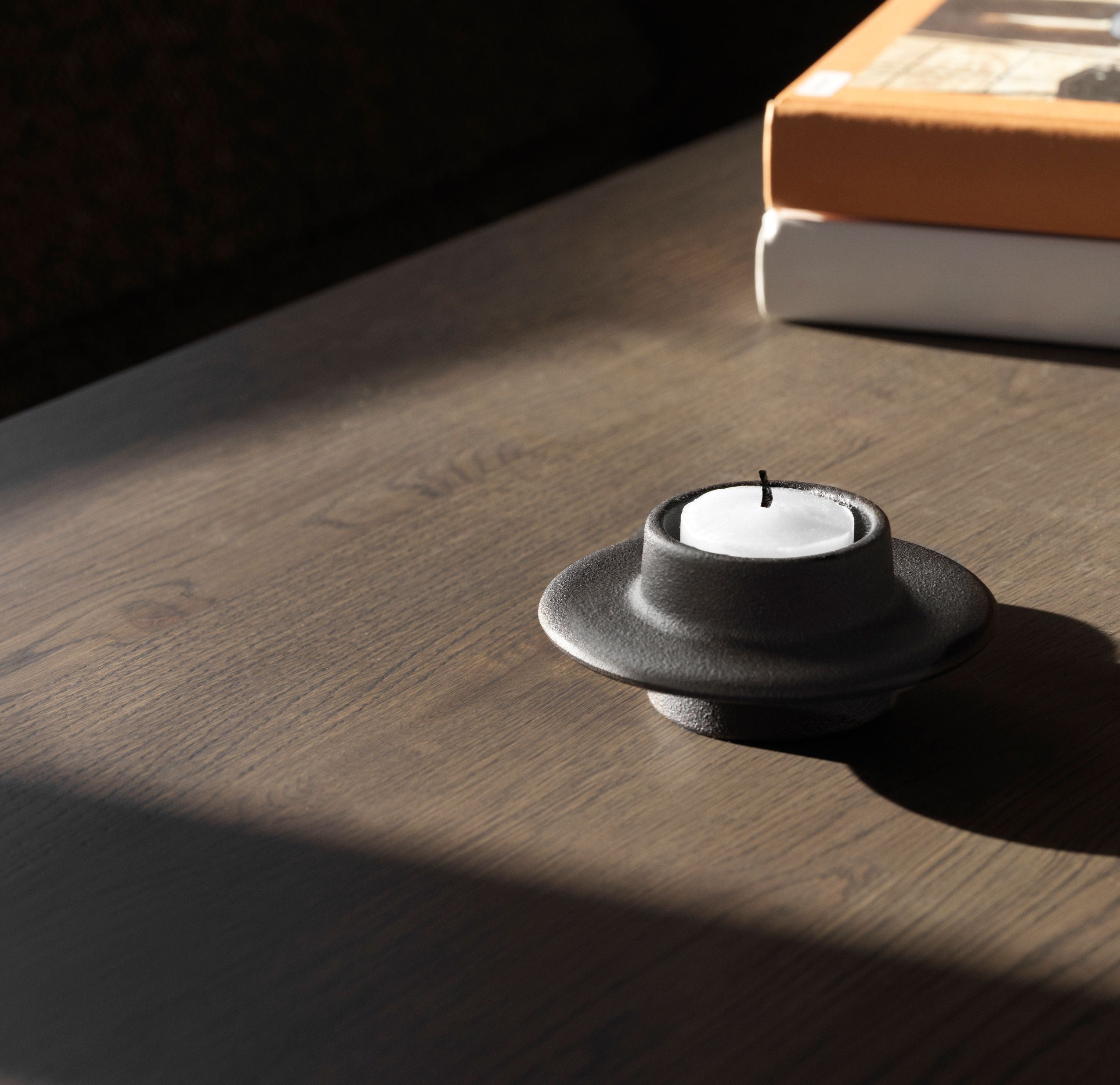 HEIMA TEALIGHT Candle Holder Black Cast Iron