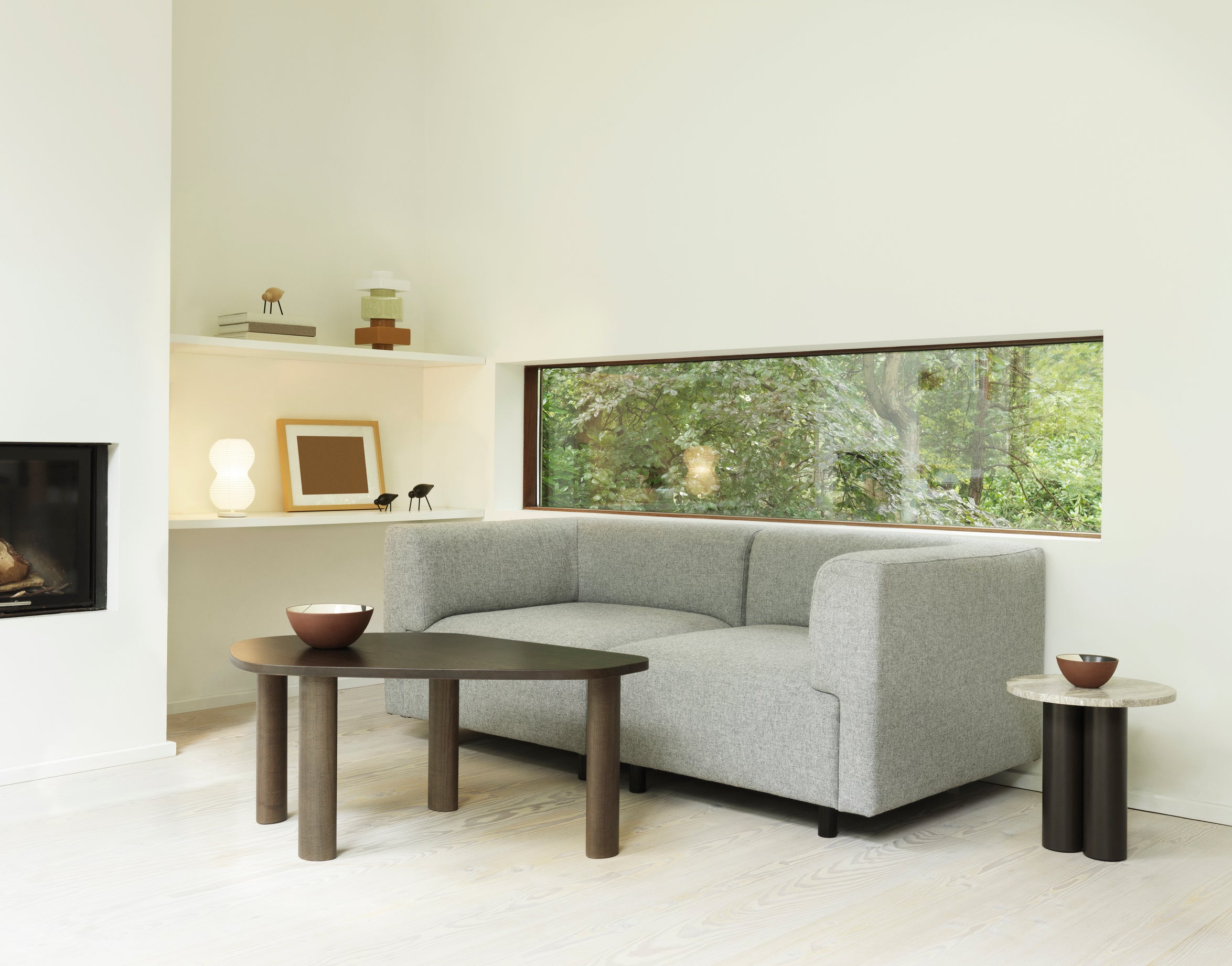 Eichene gepolsterte Sofa -Basis wiederholen