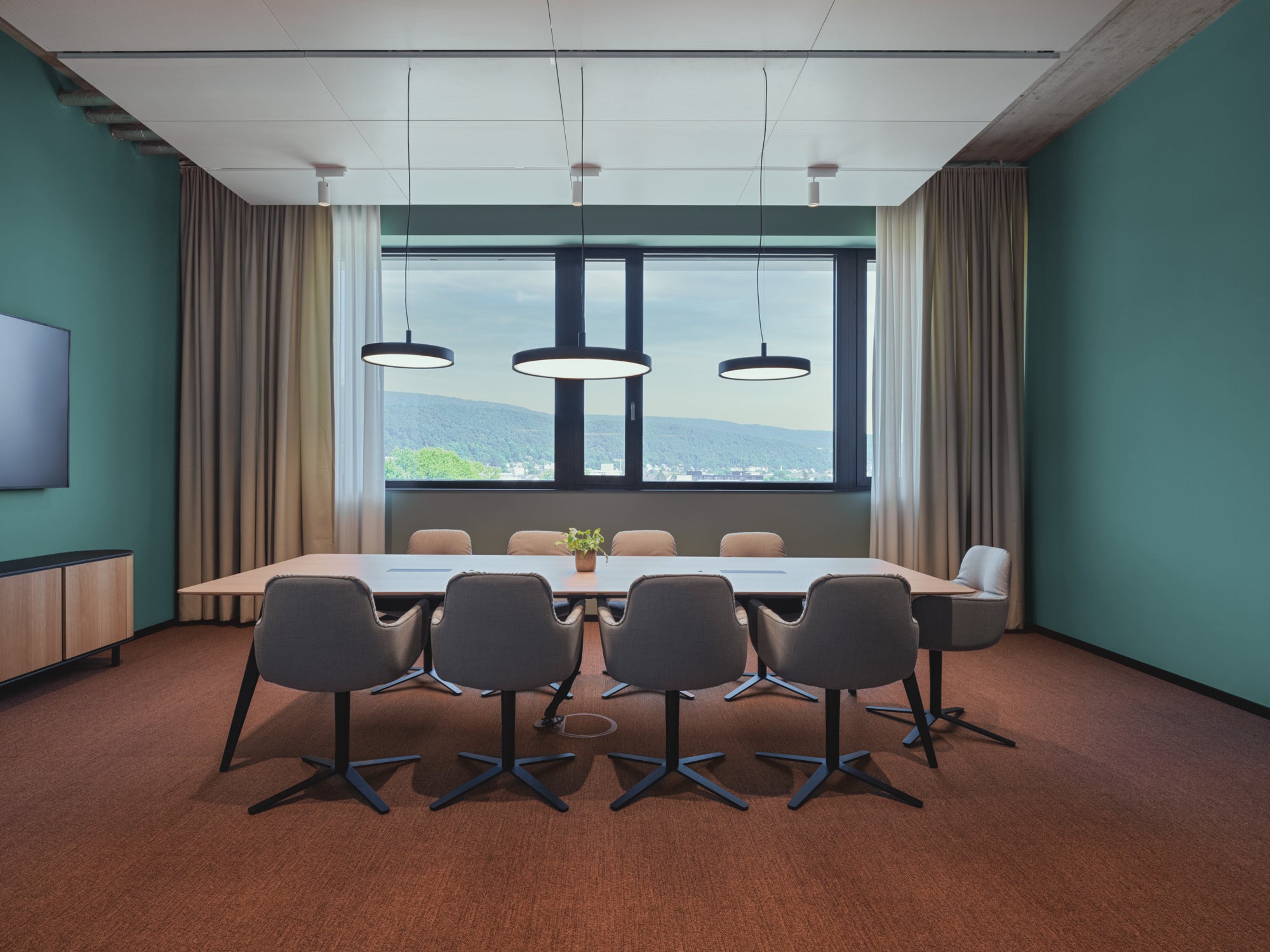 LP SLIM ROUND black pendant lamp