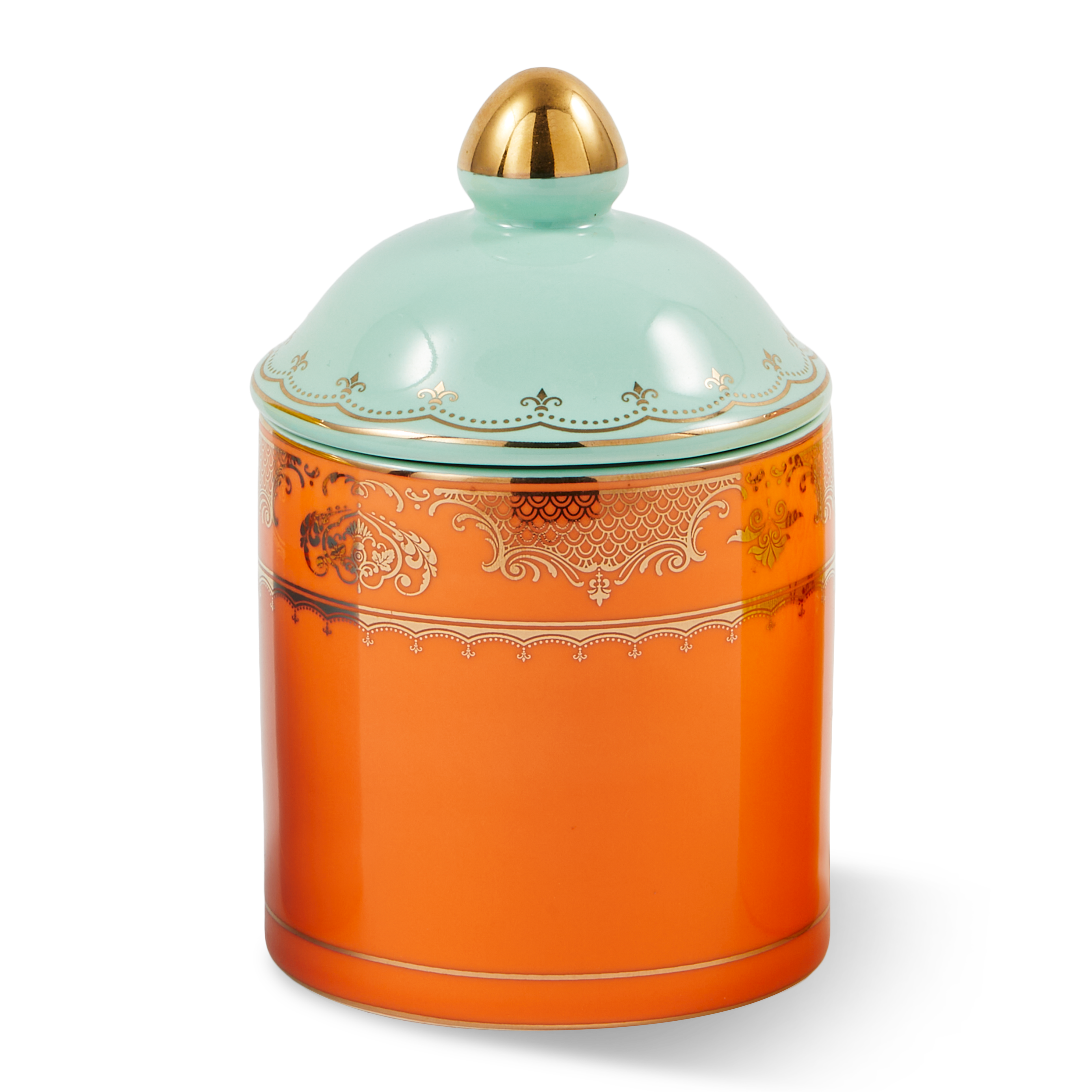 GRANDPA Porcelain Jar Orange with Mint