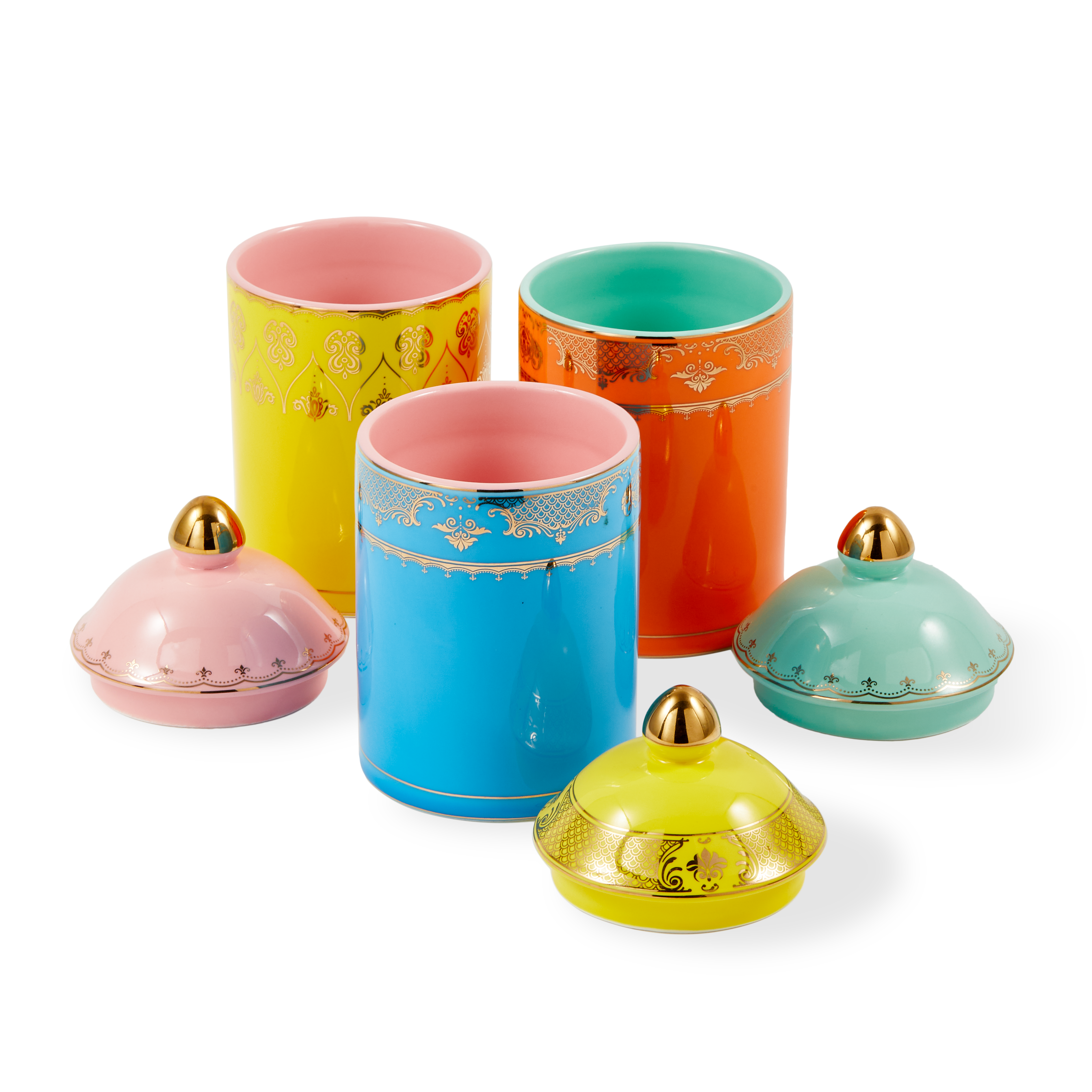 GRANDPA Porcelain Jar Orange with Mint