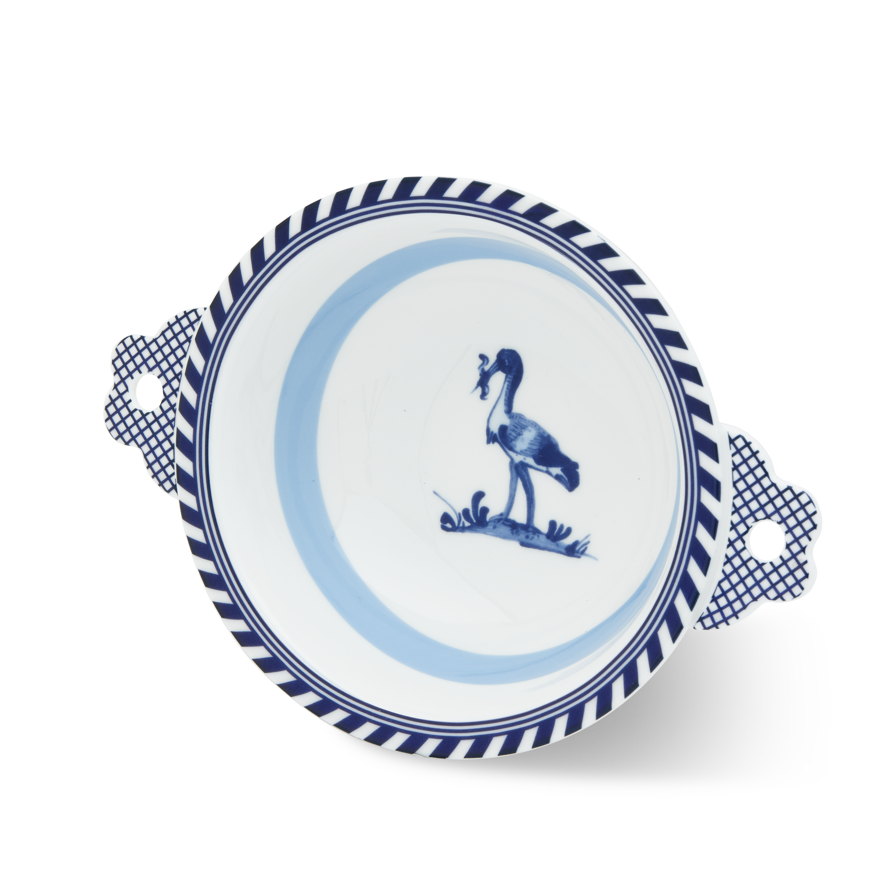 BIRD Bowl White with Blue