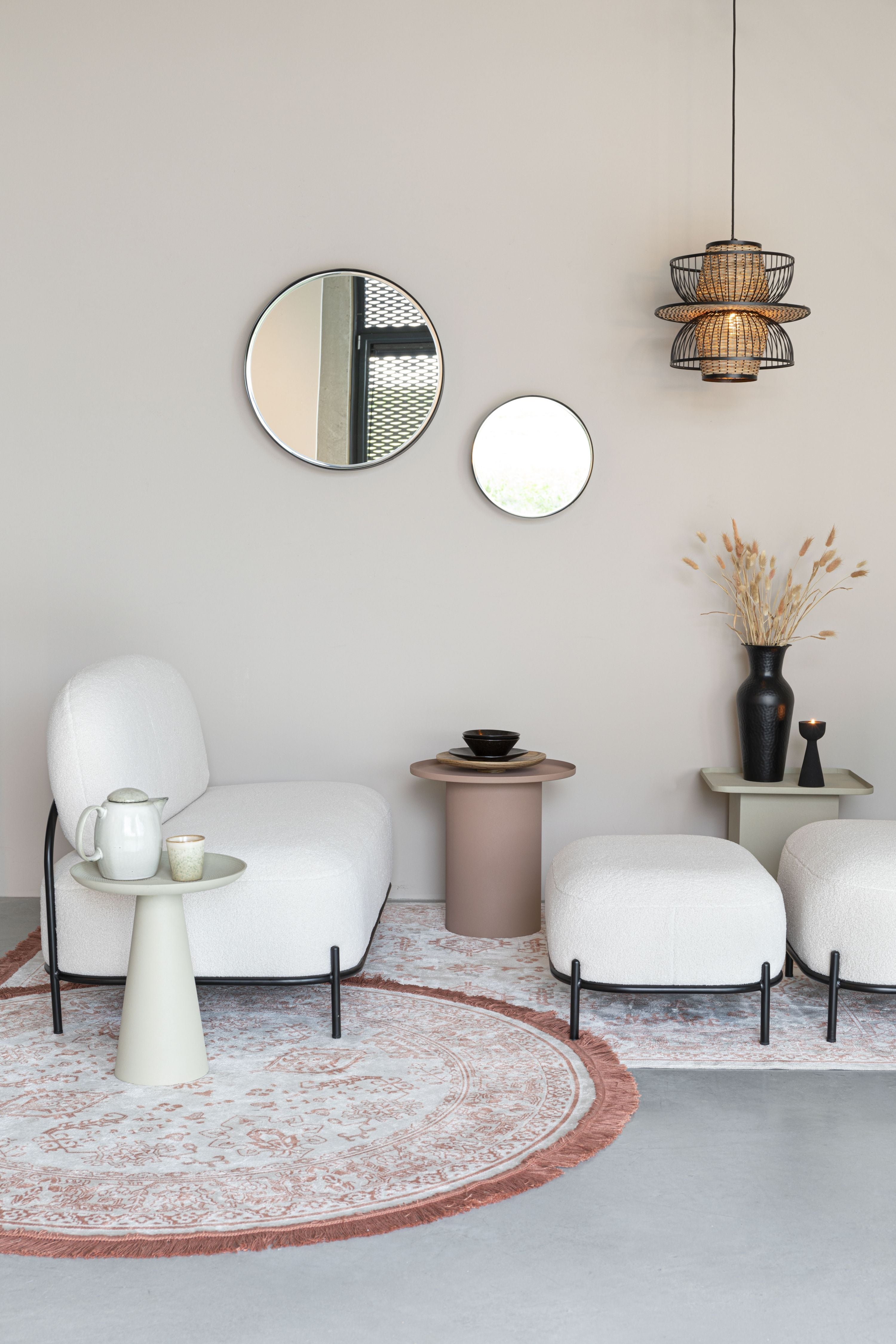 Runder Tisch Sverre Dirty Pink
