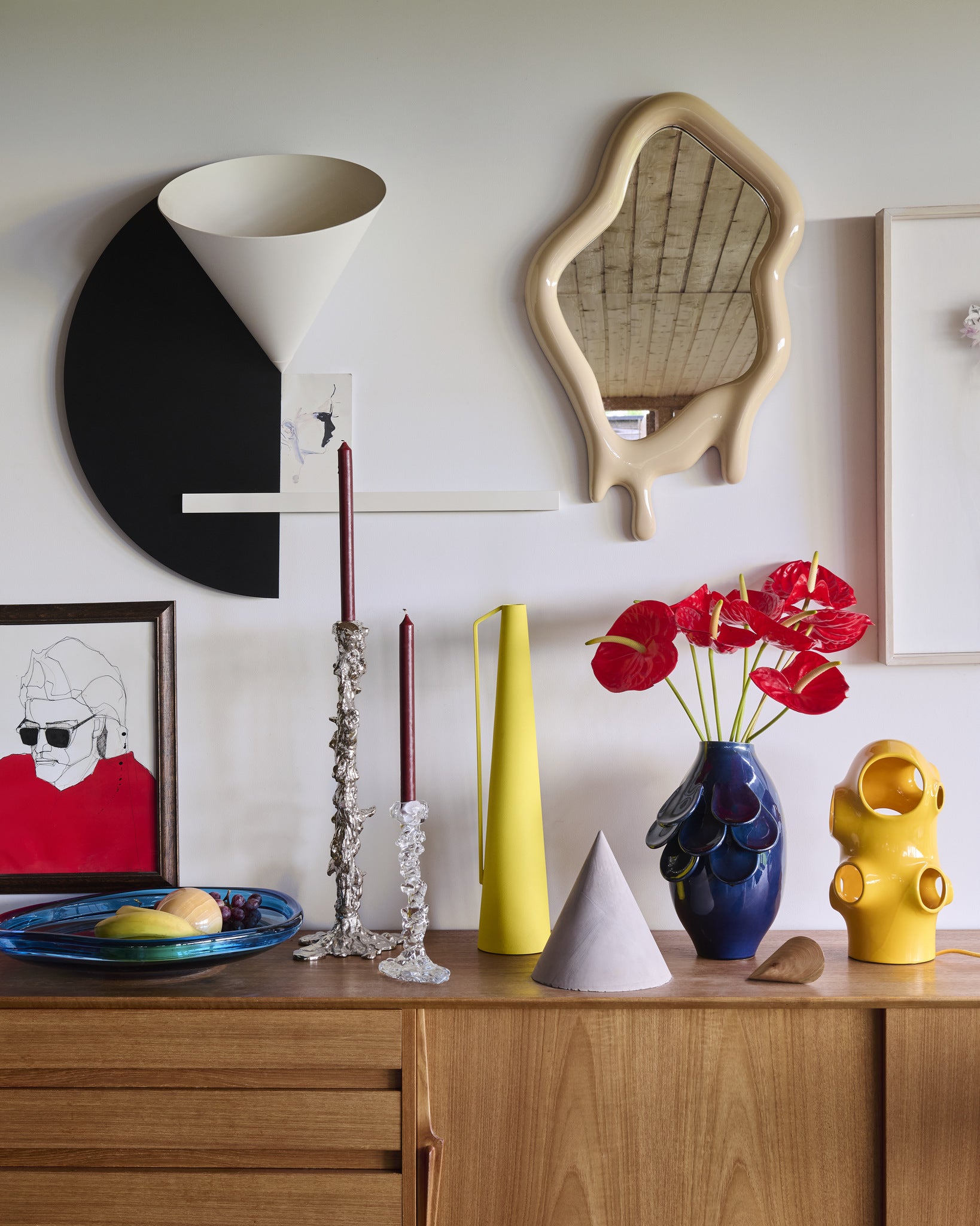 Lampa stołowa BULLE pomarańczowy