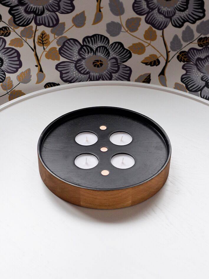 Enlightenment 4 Black Tealight Holder