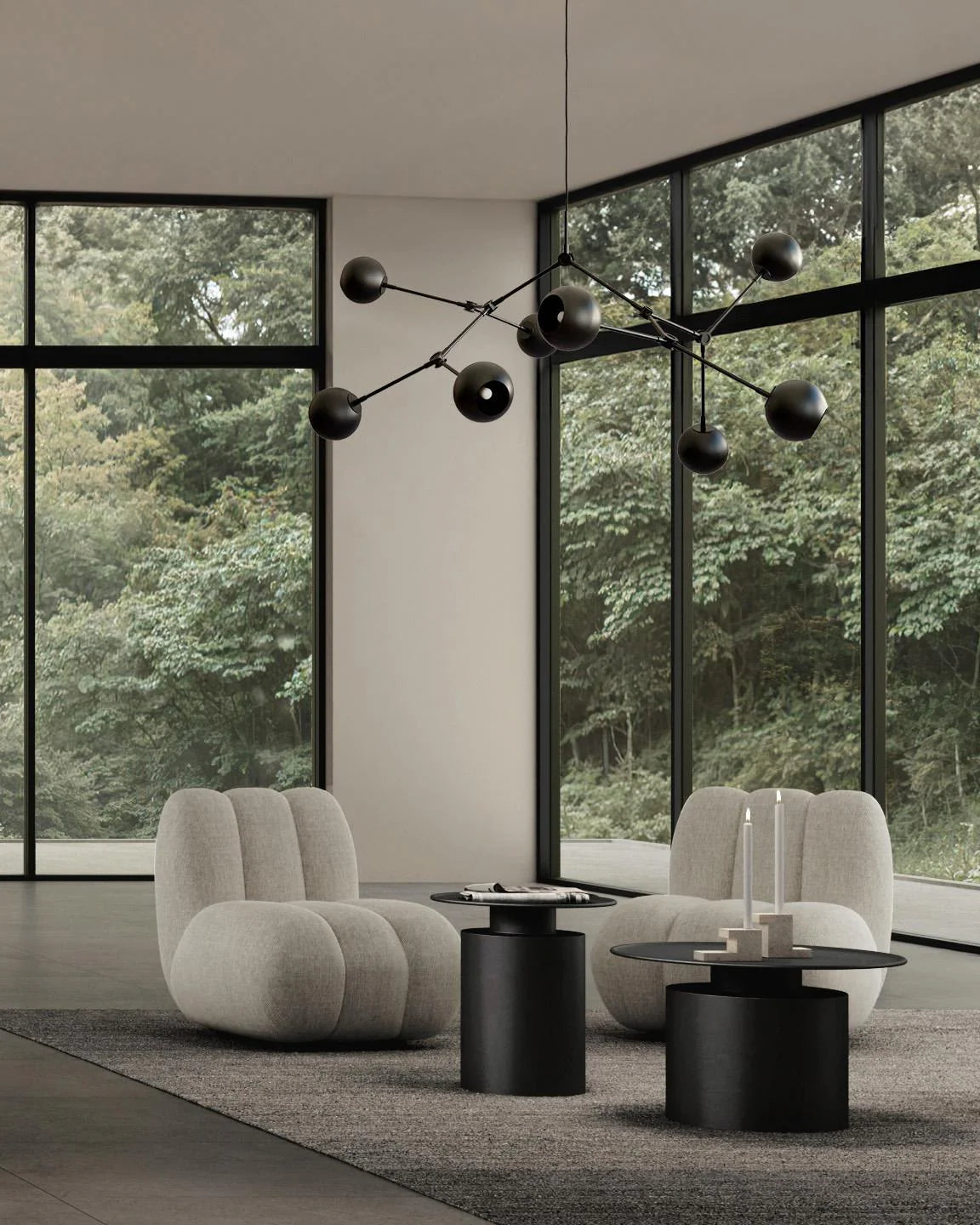 Pendelleuchte DROP GLOBE schwarz verbrannt