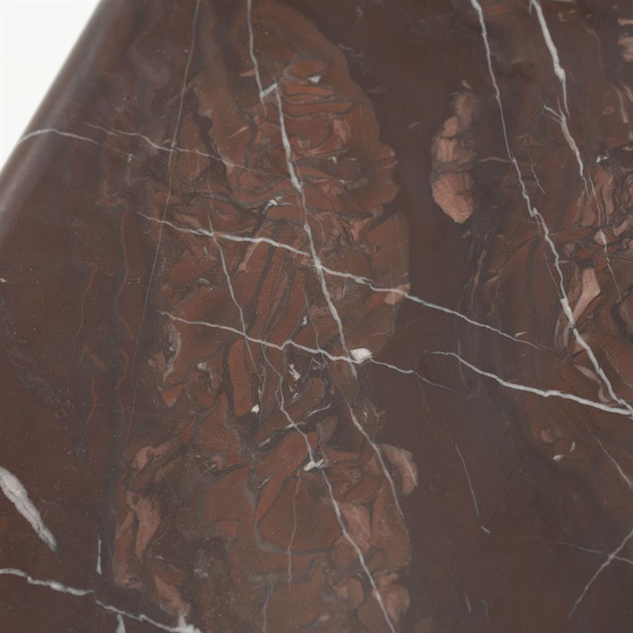 DICE Side Table Burgundy Marble