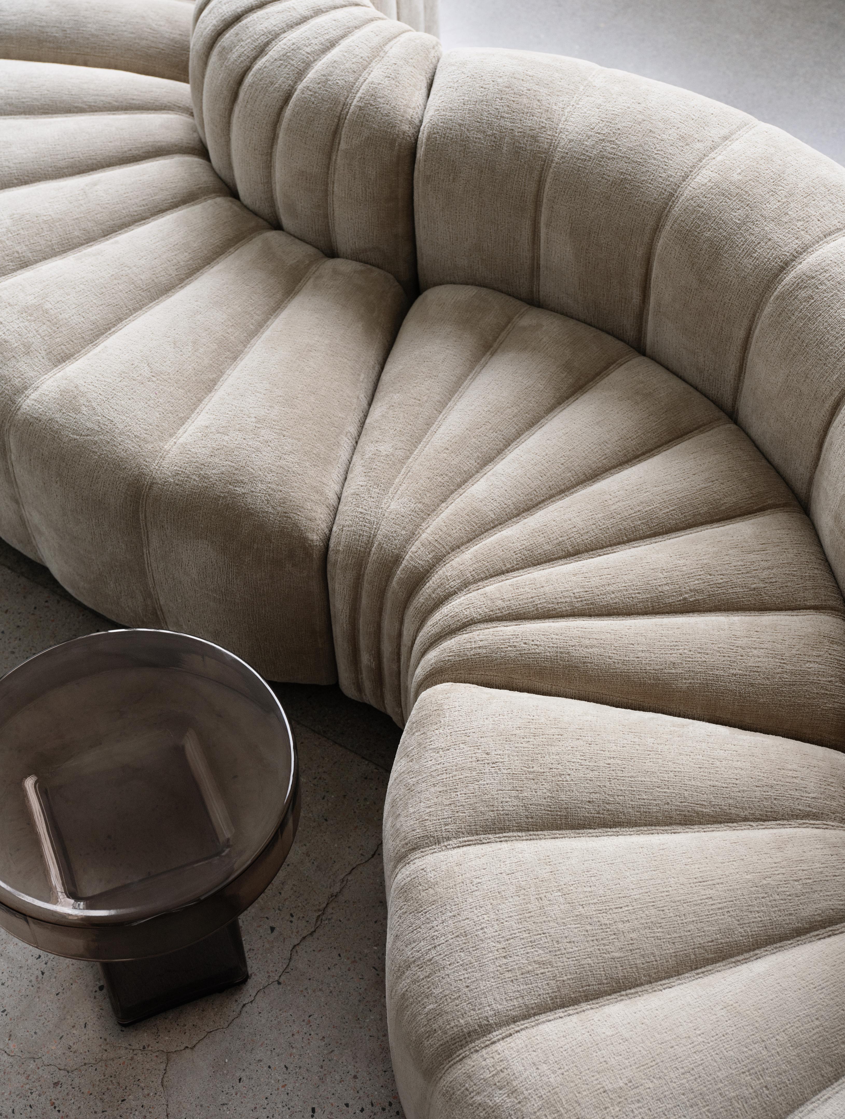 NAKED Side Table with Smoked Glass