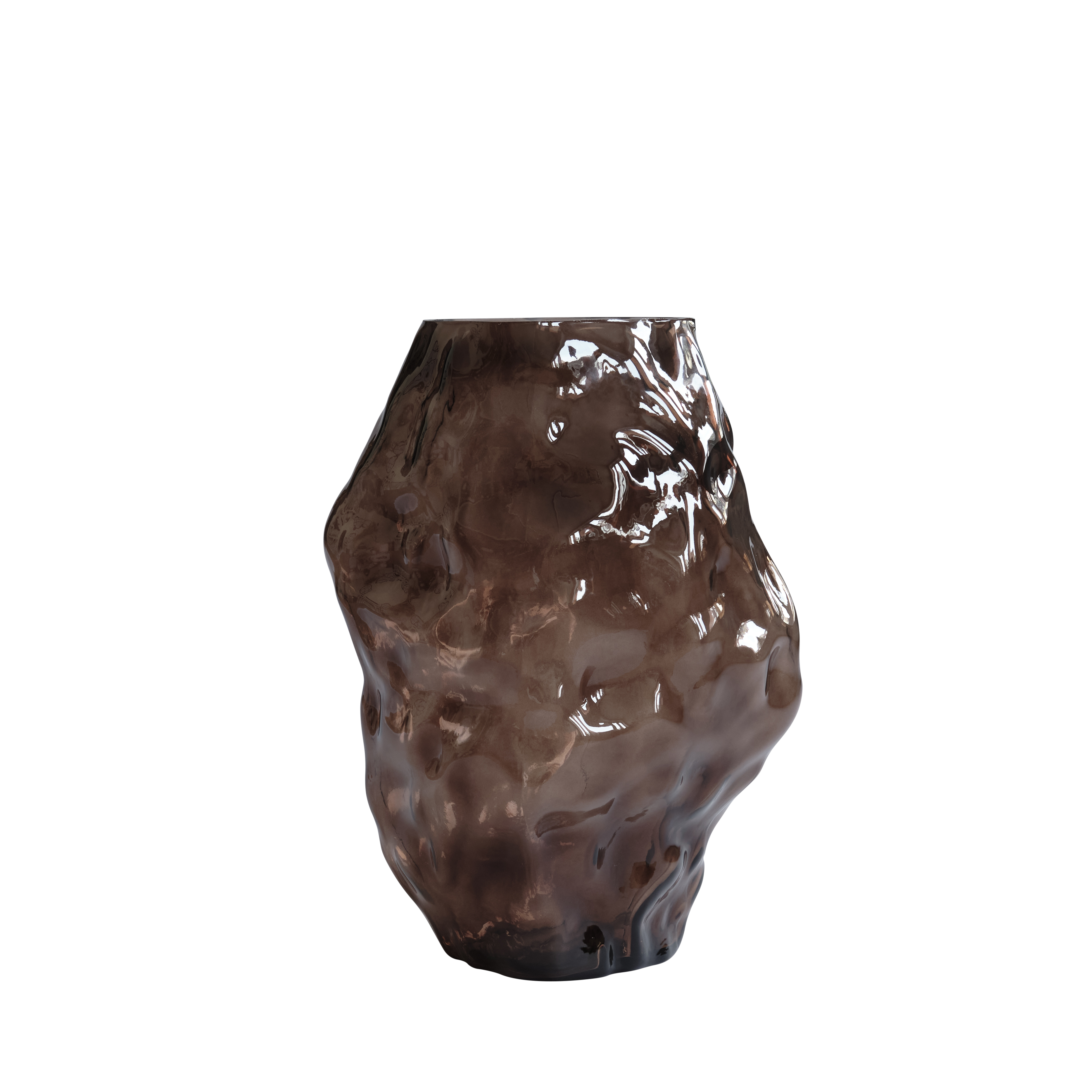 KATACHI Vase Brown Glass