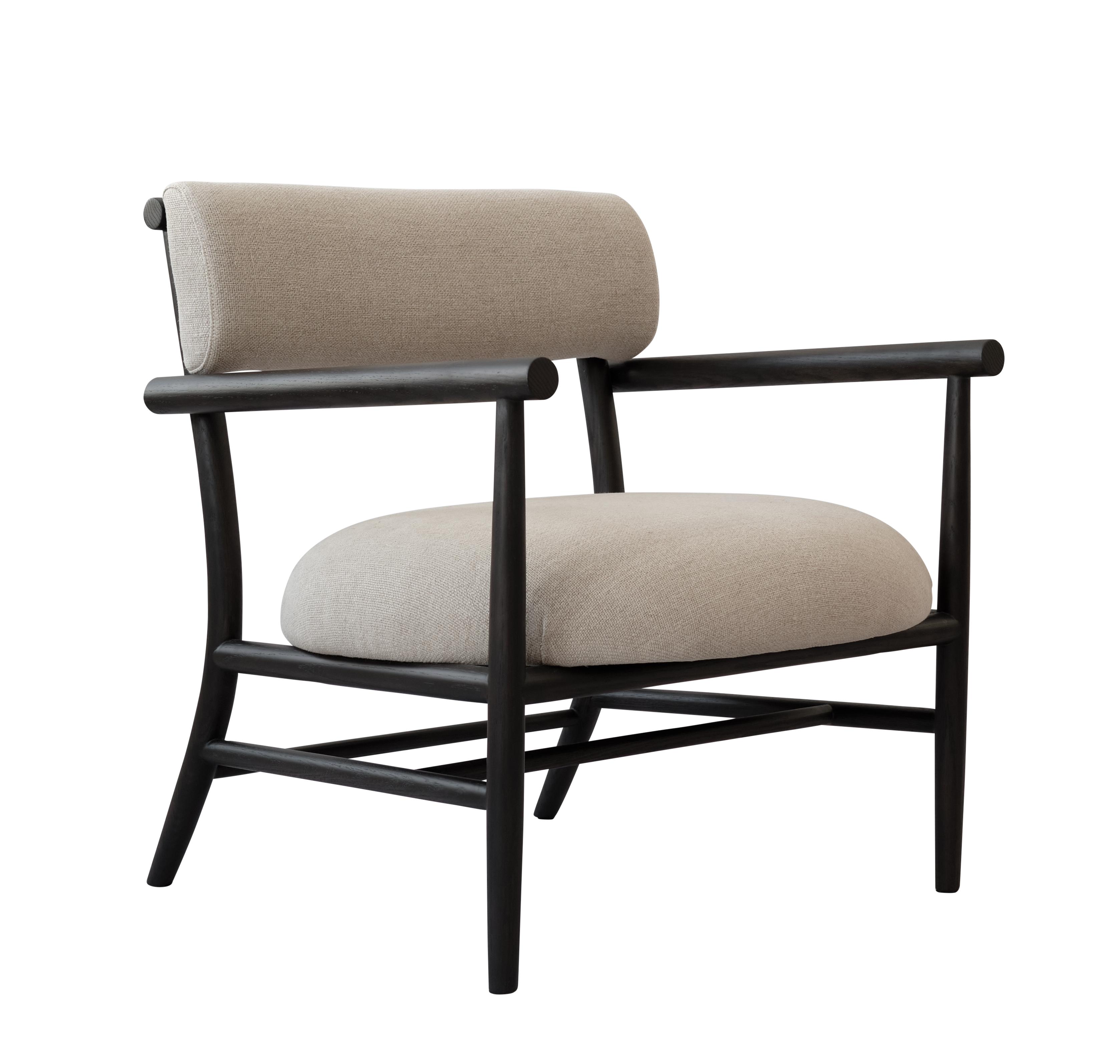 NAMA armchair beige with black base