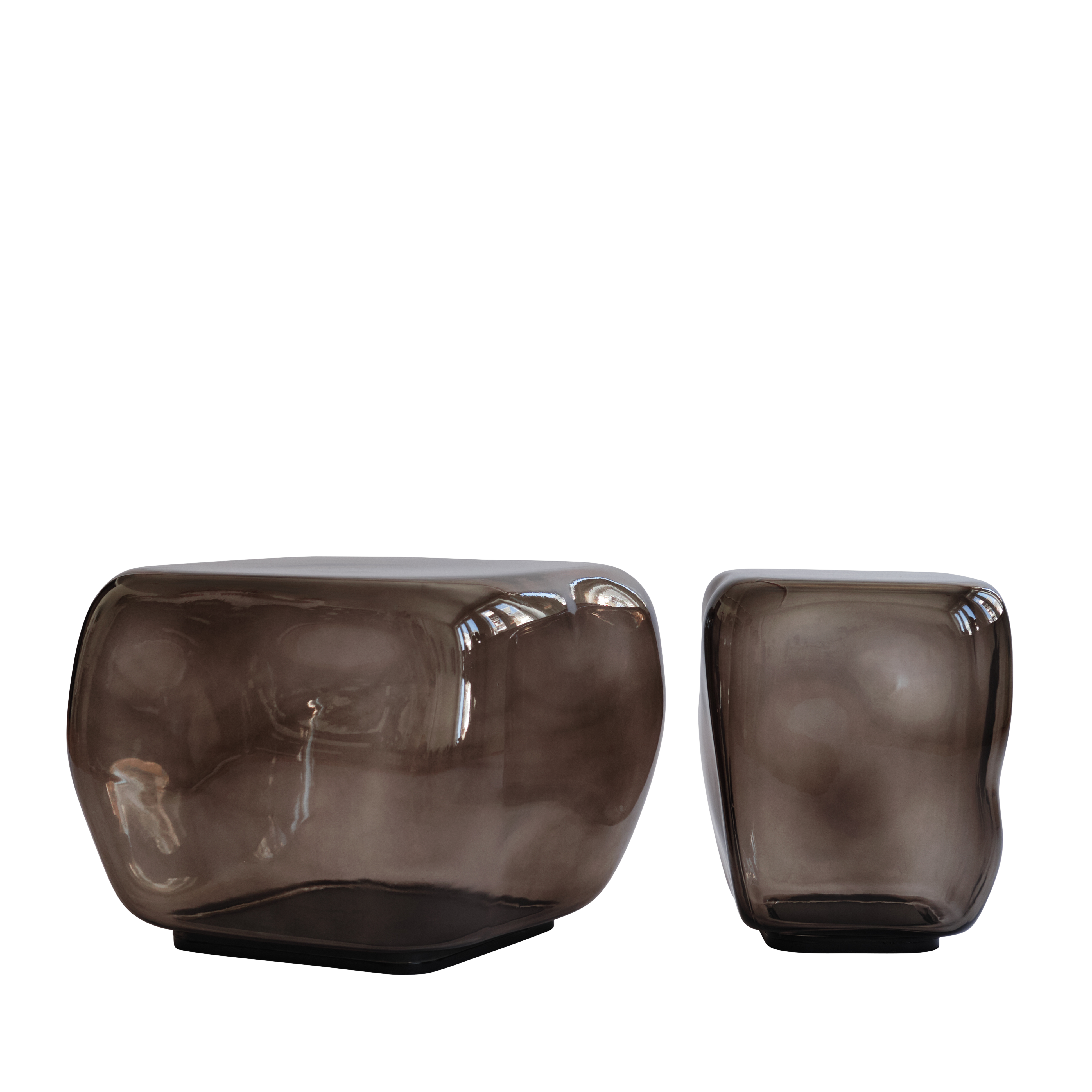 ISHI Coffee Table Brown Glass