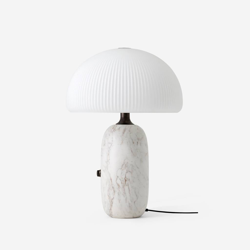 Sculpture Table Lamp White Marble