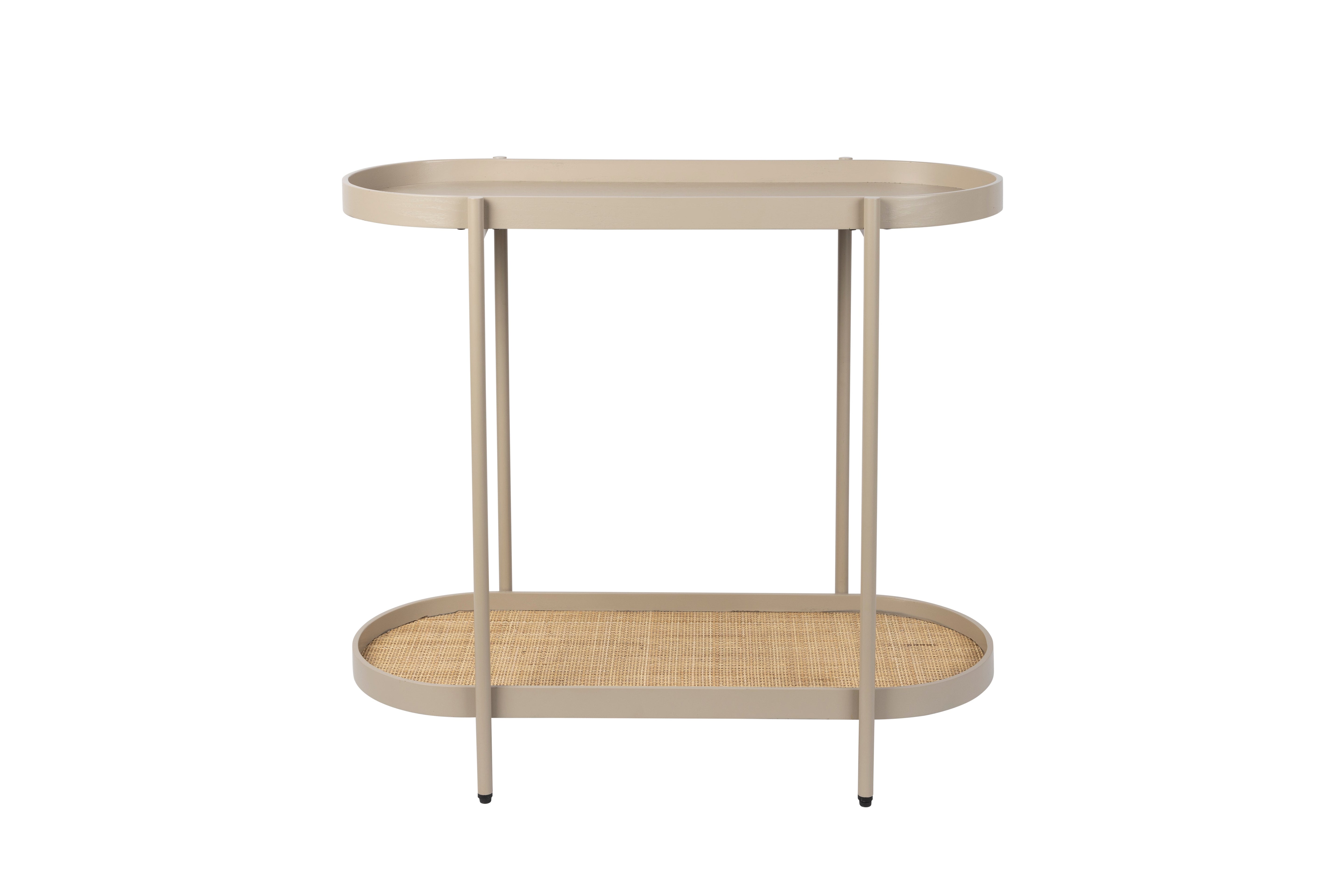 Amaya Beige Konsole mit Rattan