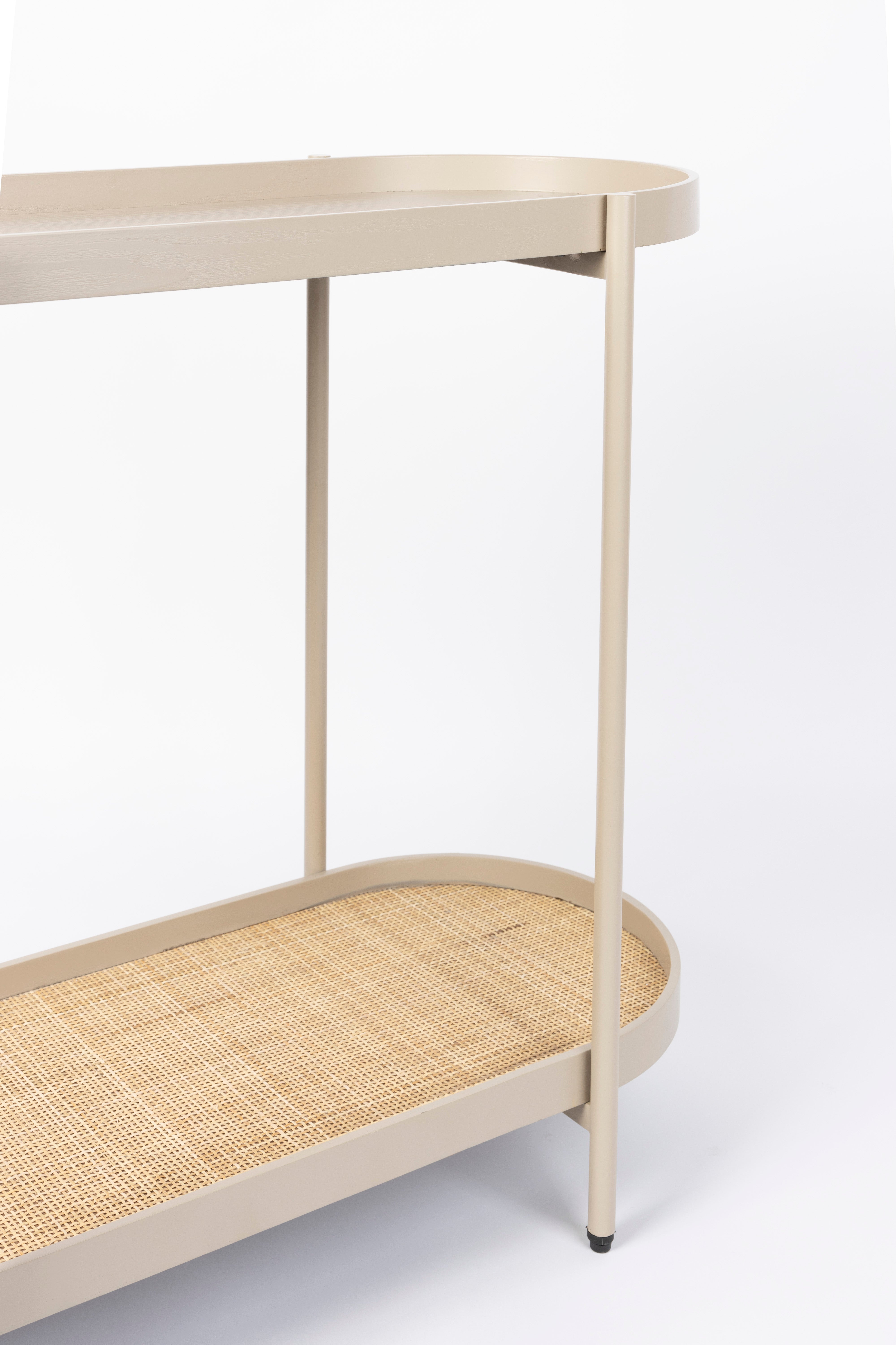 Amaya Beige Konsole mit Rattan