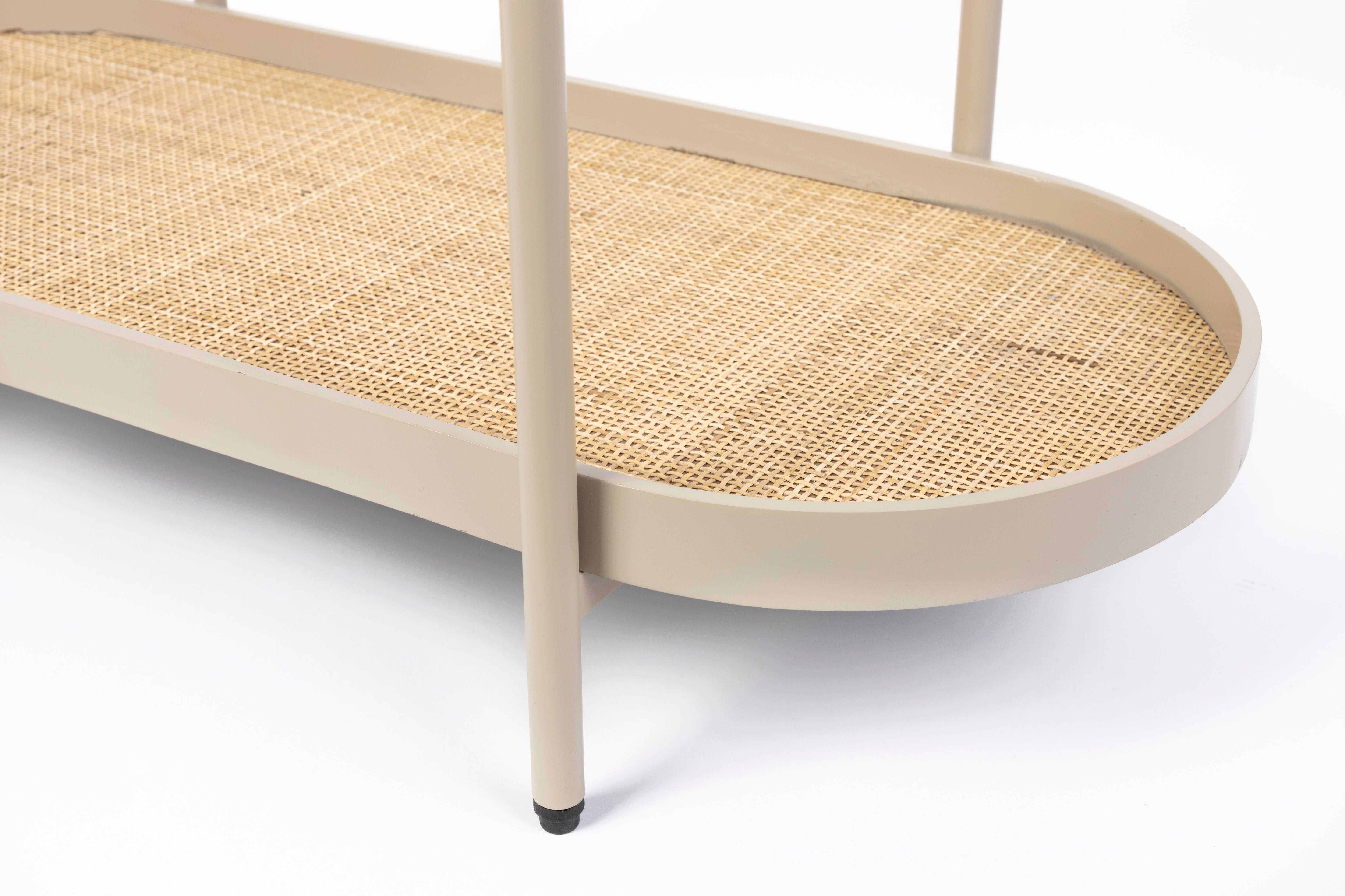 Amaya Beige Konsole mit Rattan