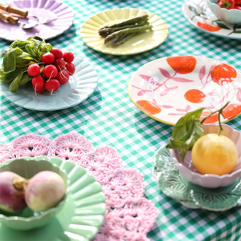 ORANGE TWIG Colorful Stoneware Plate Set