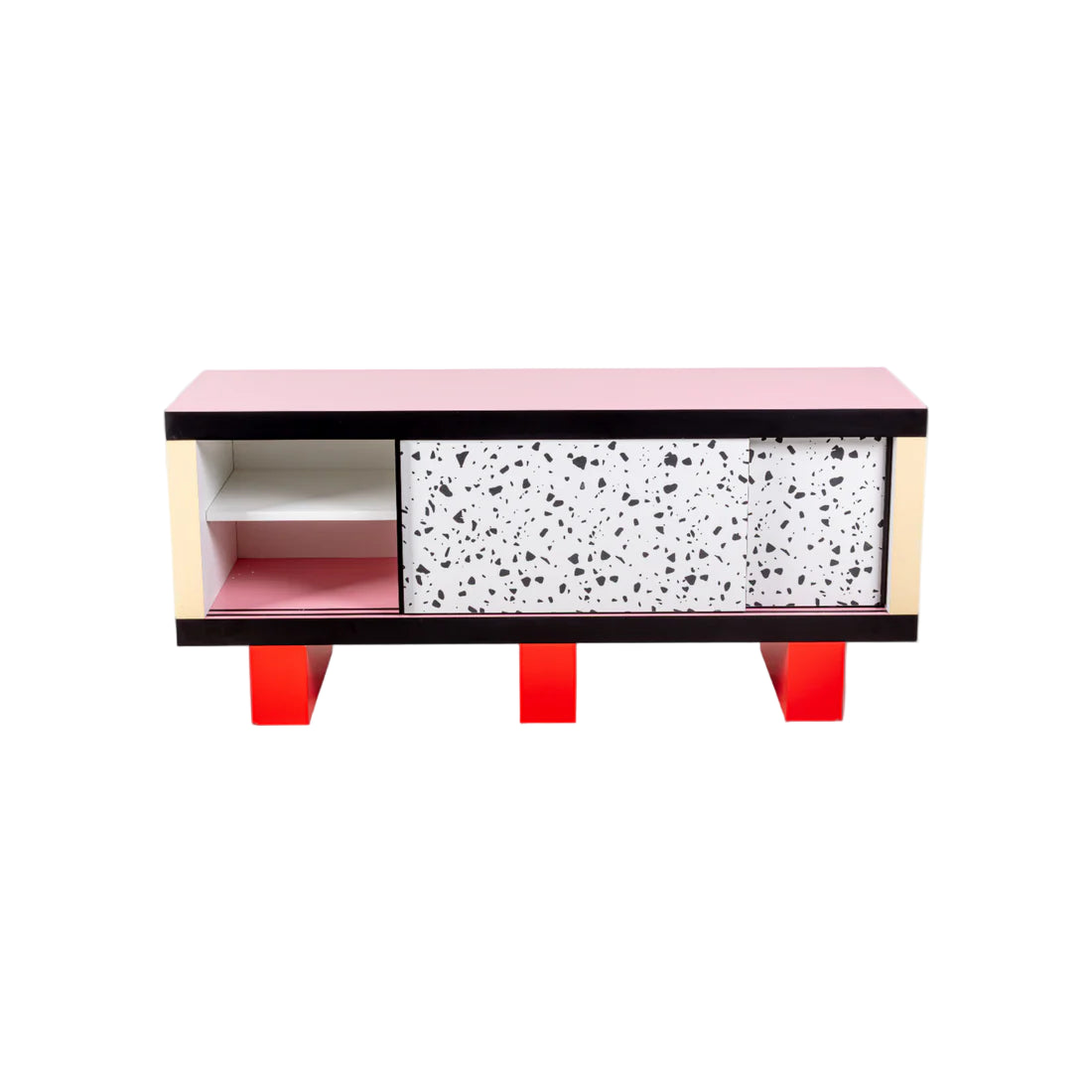 SUPERCABINET TERRAZZO white with pink and red