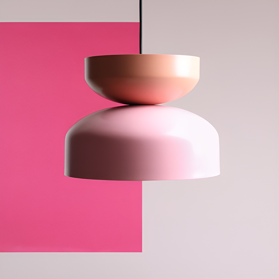 Hanging lamp coral tula with pink