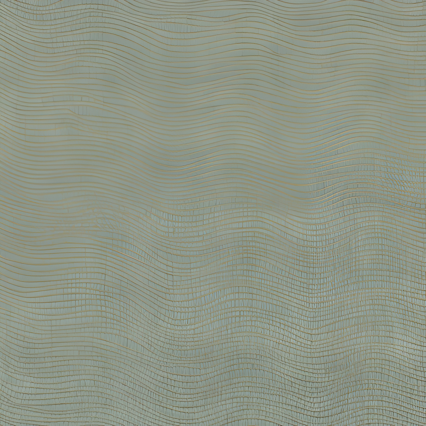 Metallic Structural Wallpaper in Waves KOTA - VERT DORÉ Green with Gold