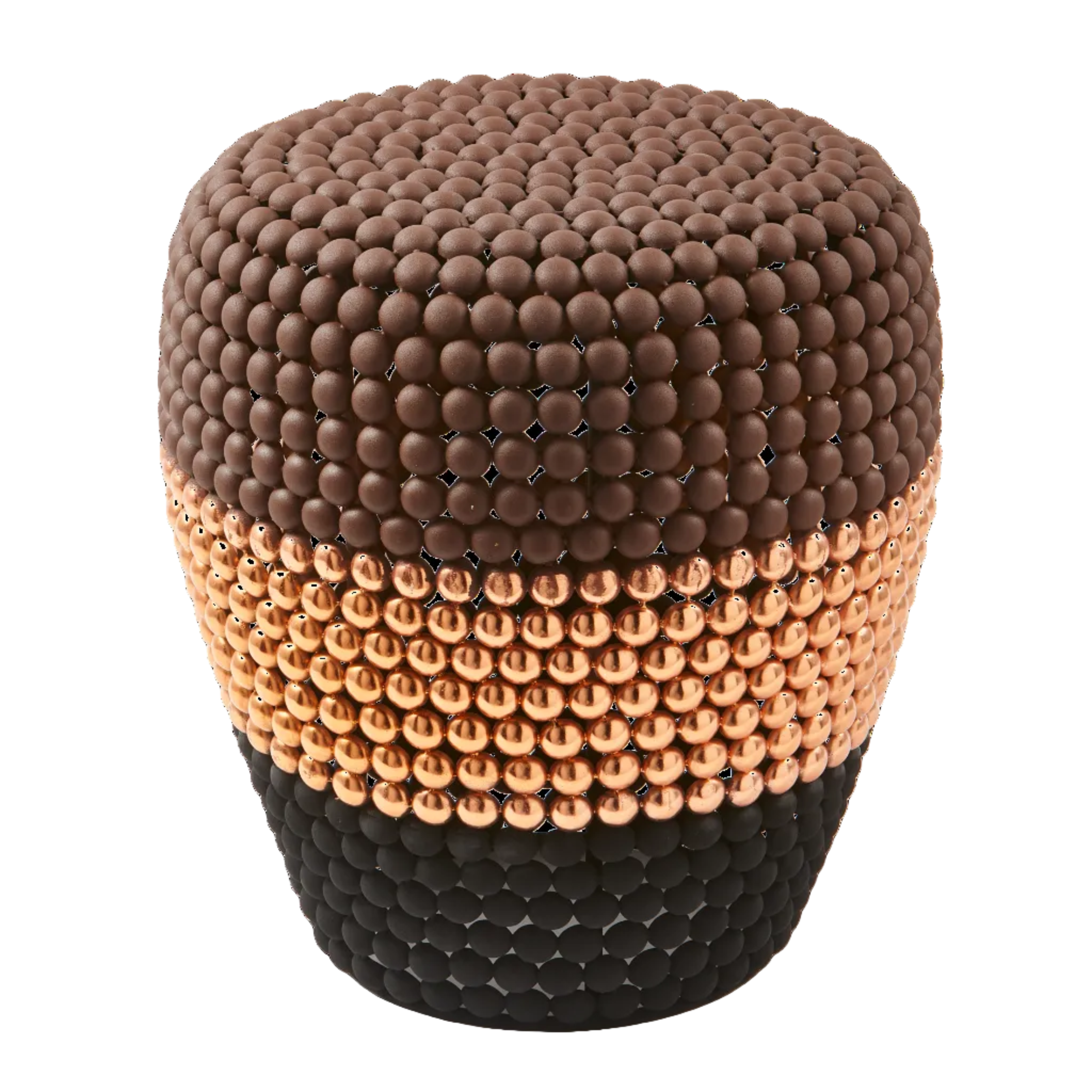 DOT stool brown with copper and black