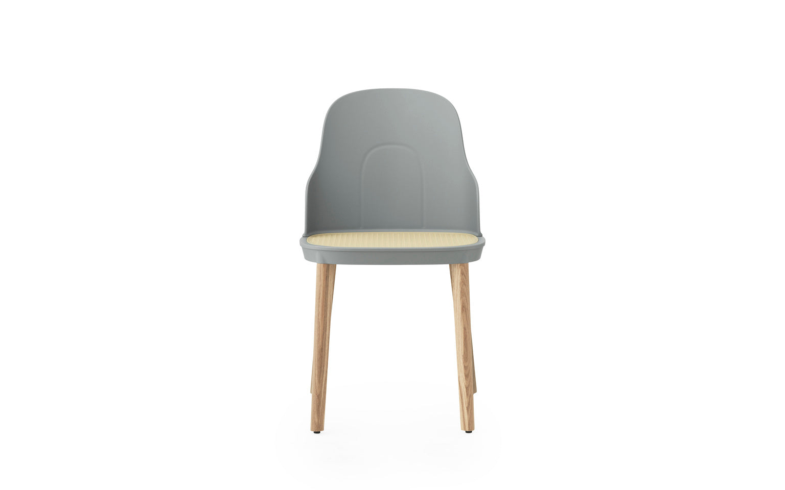 Chair Allez gray with wicker and oak base