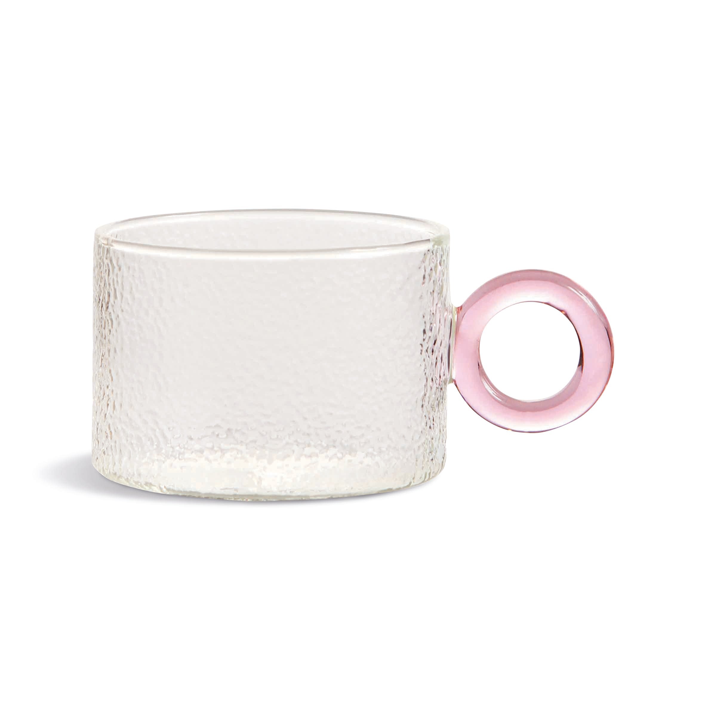 CHIQUITO Glass Cup Set with Colorful Handles