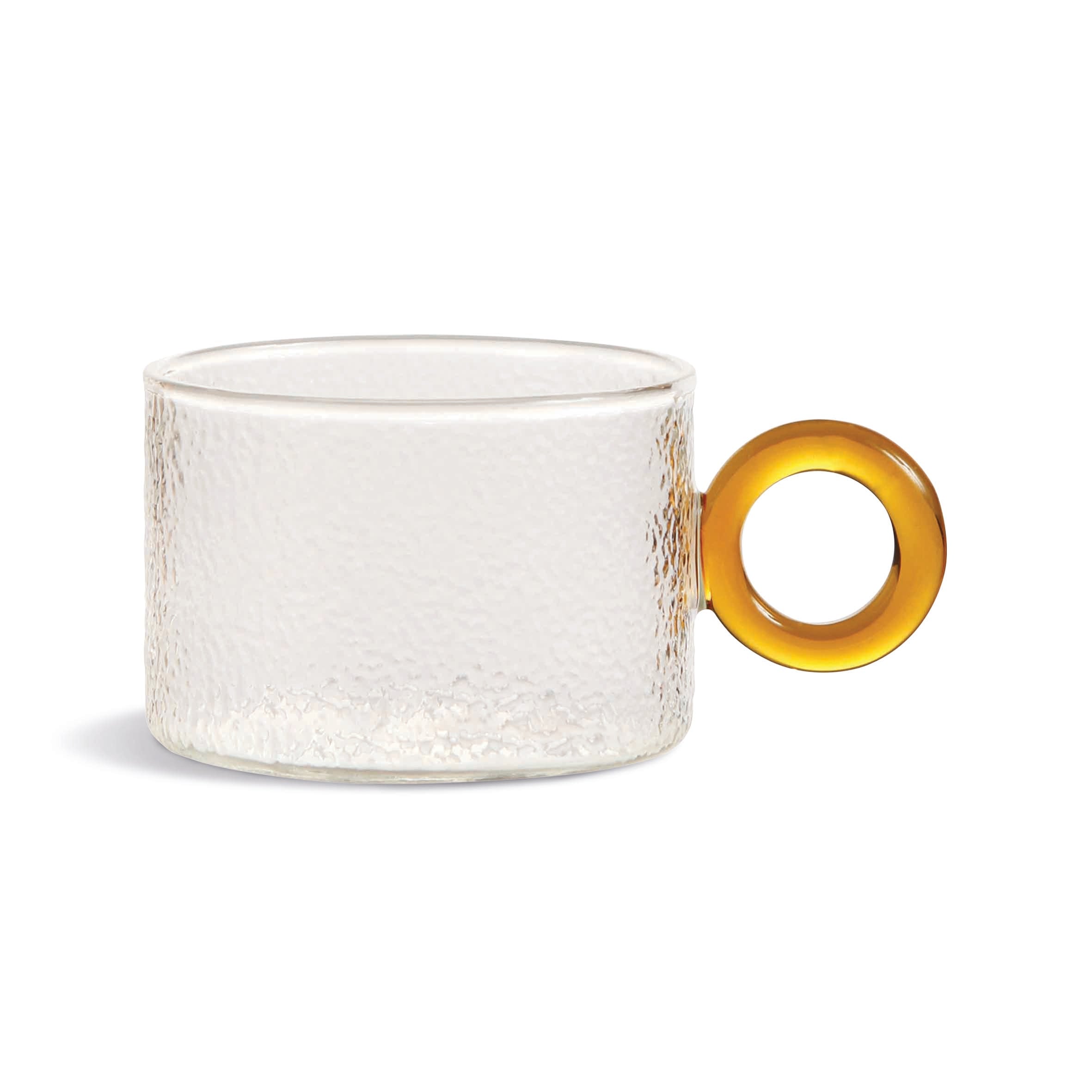 CHIQUITO Glass Cup Set with Colorful Handles