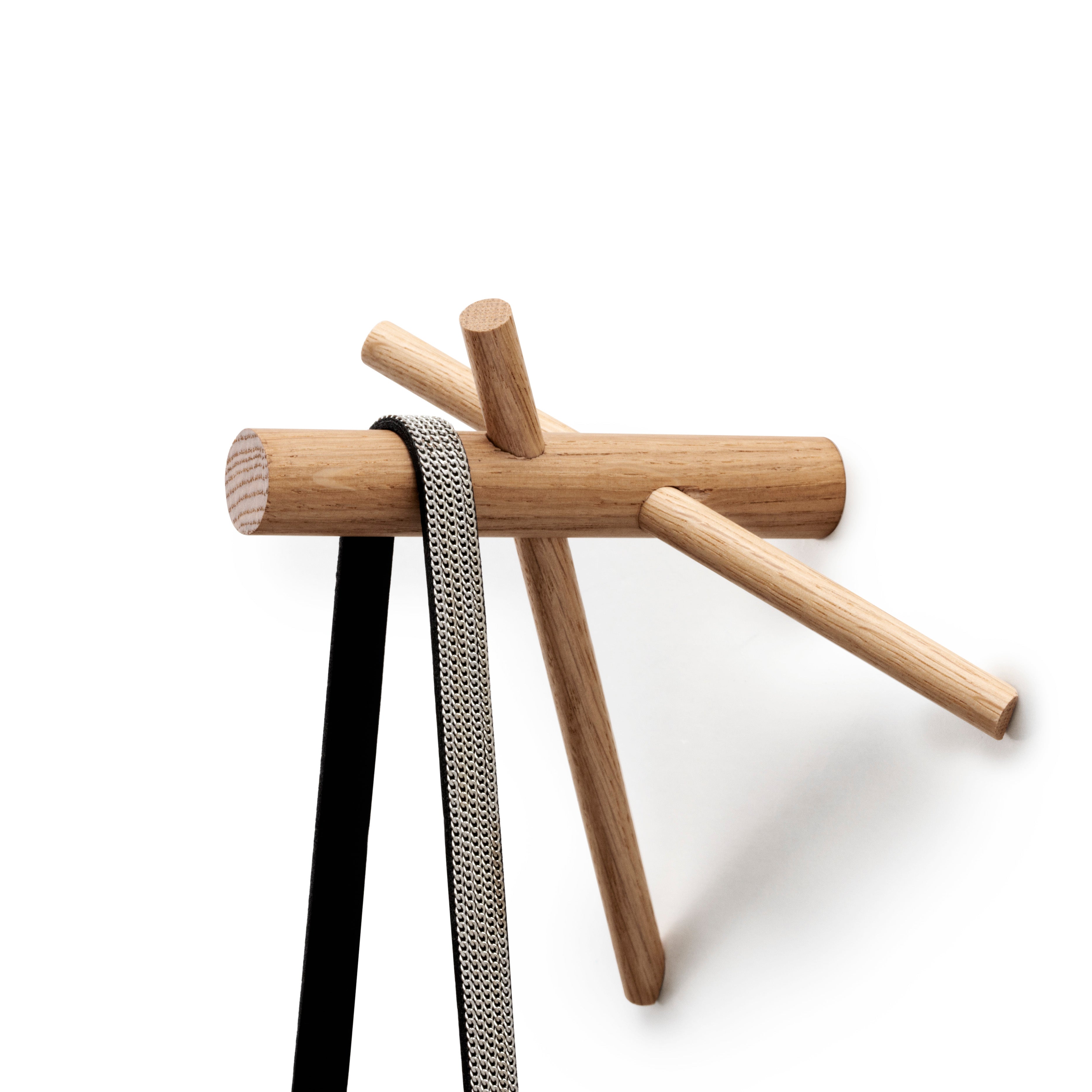 Set von Haken STICKS Eichenholz