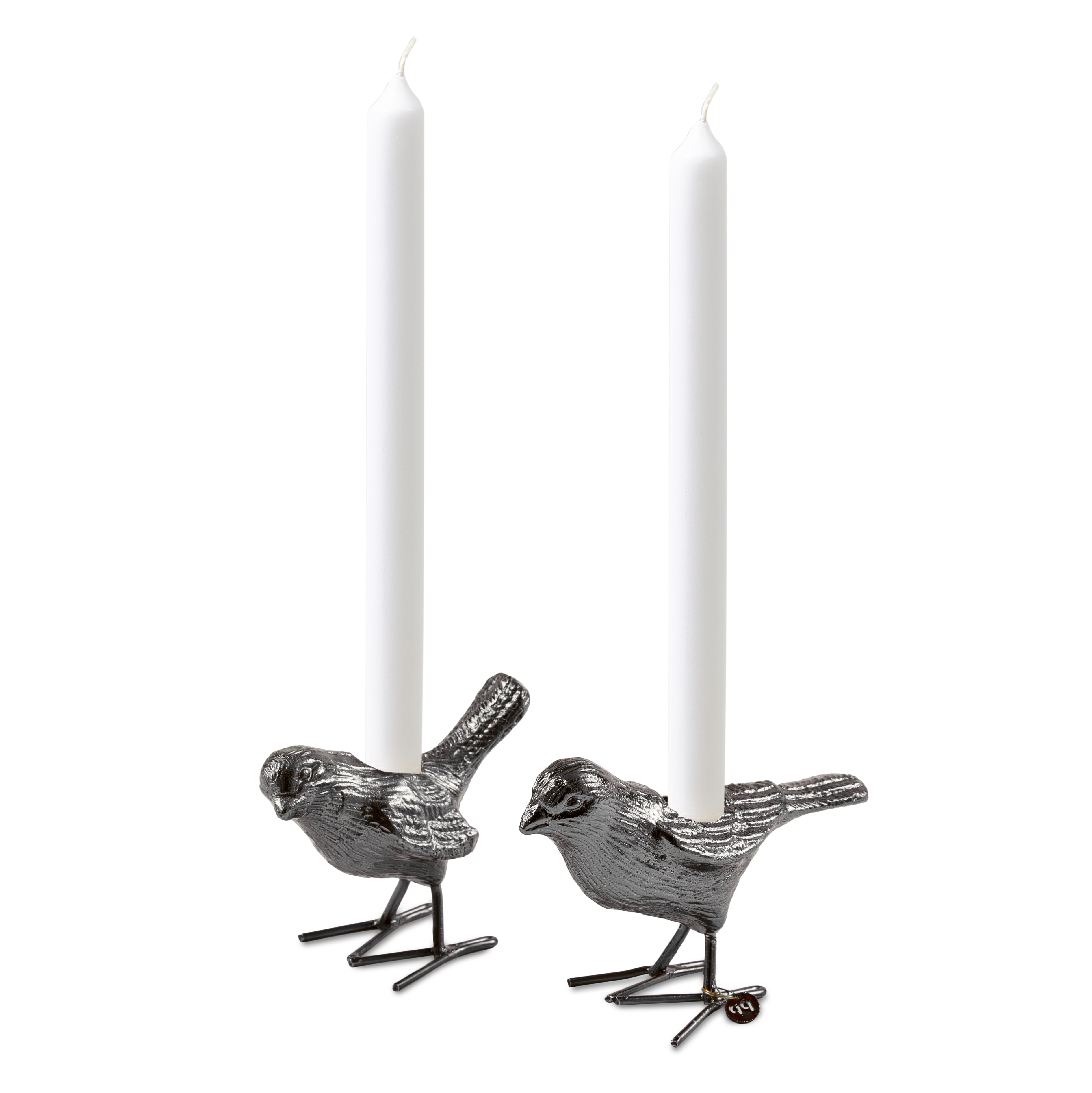 FLOCK OF BIRDS Candle Holders Dark Gray