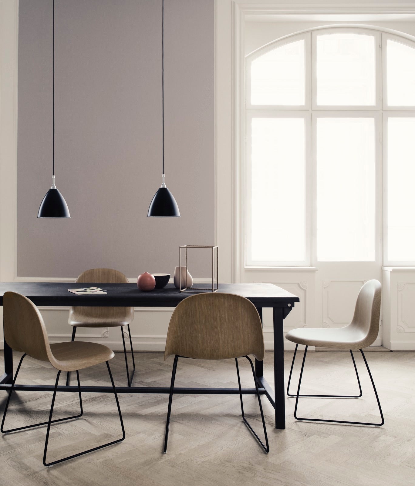 GUBI 3D Chair oak wood with black base