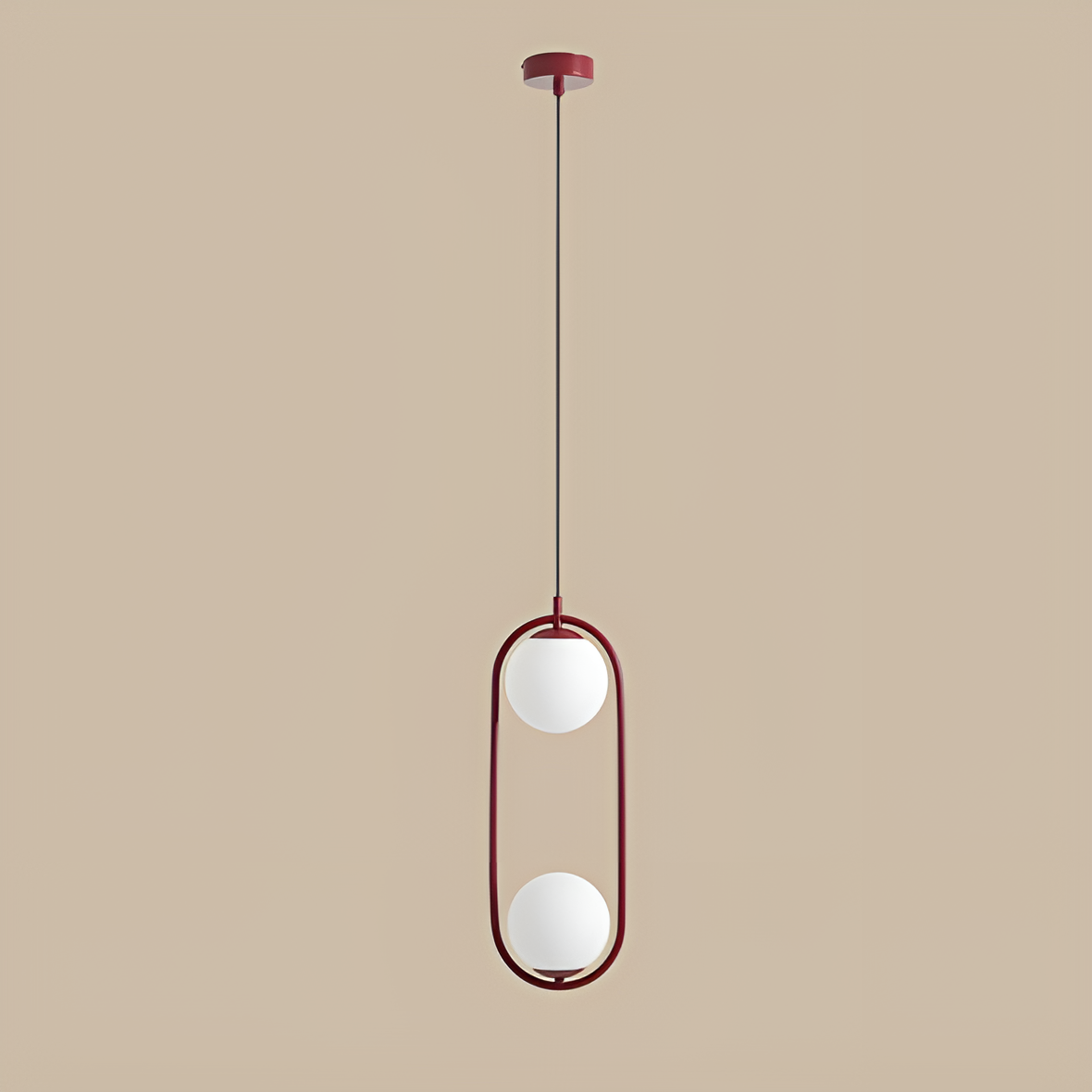 Riva Duo burgundy hanging lamp
