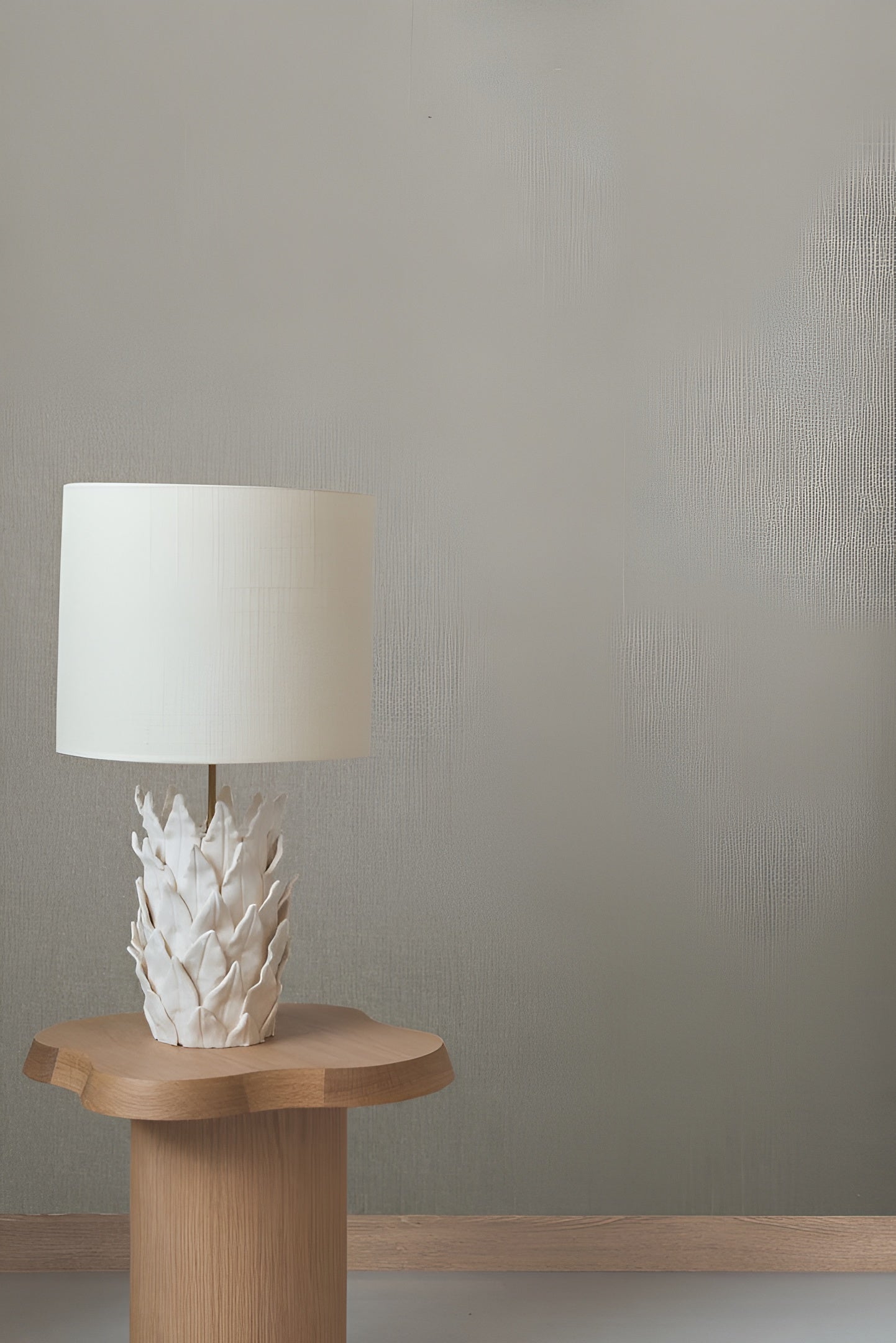 Linen textile wallpaper LINORA - MOUSE GRAY