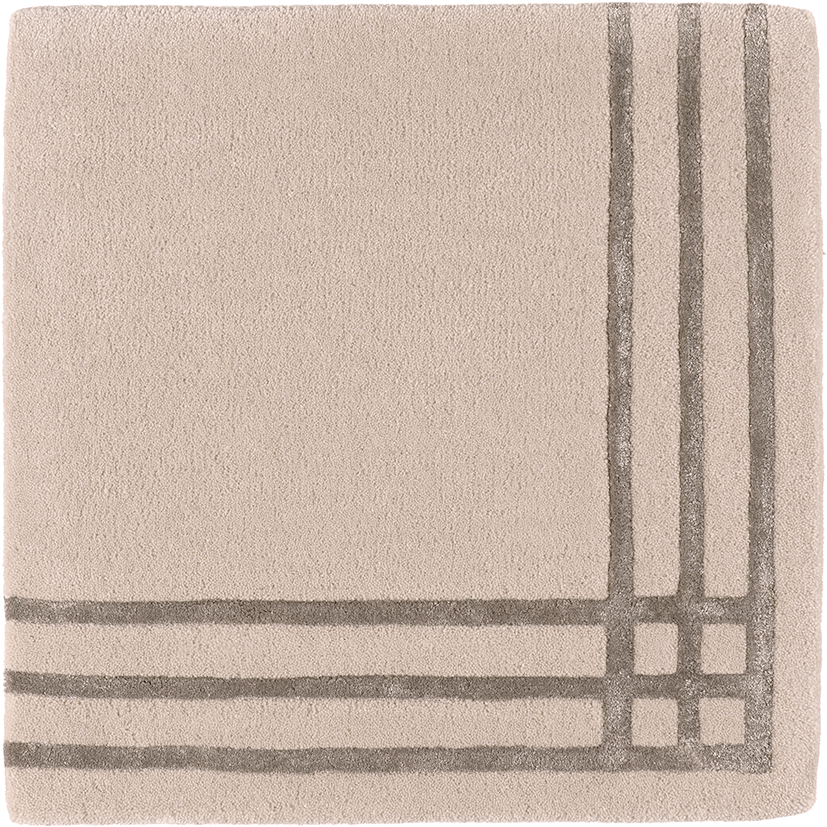 Teppich LINEA beige mit hellbraunen Linien [Amelia]
