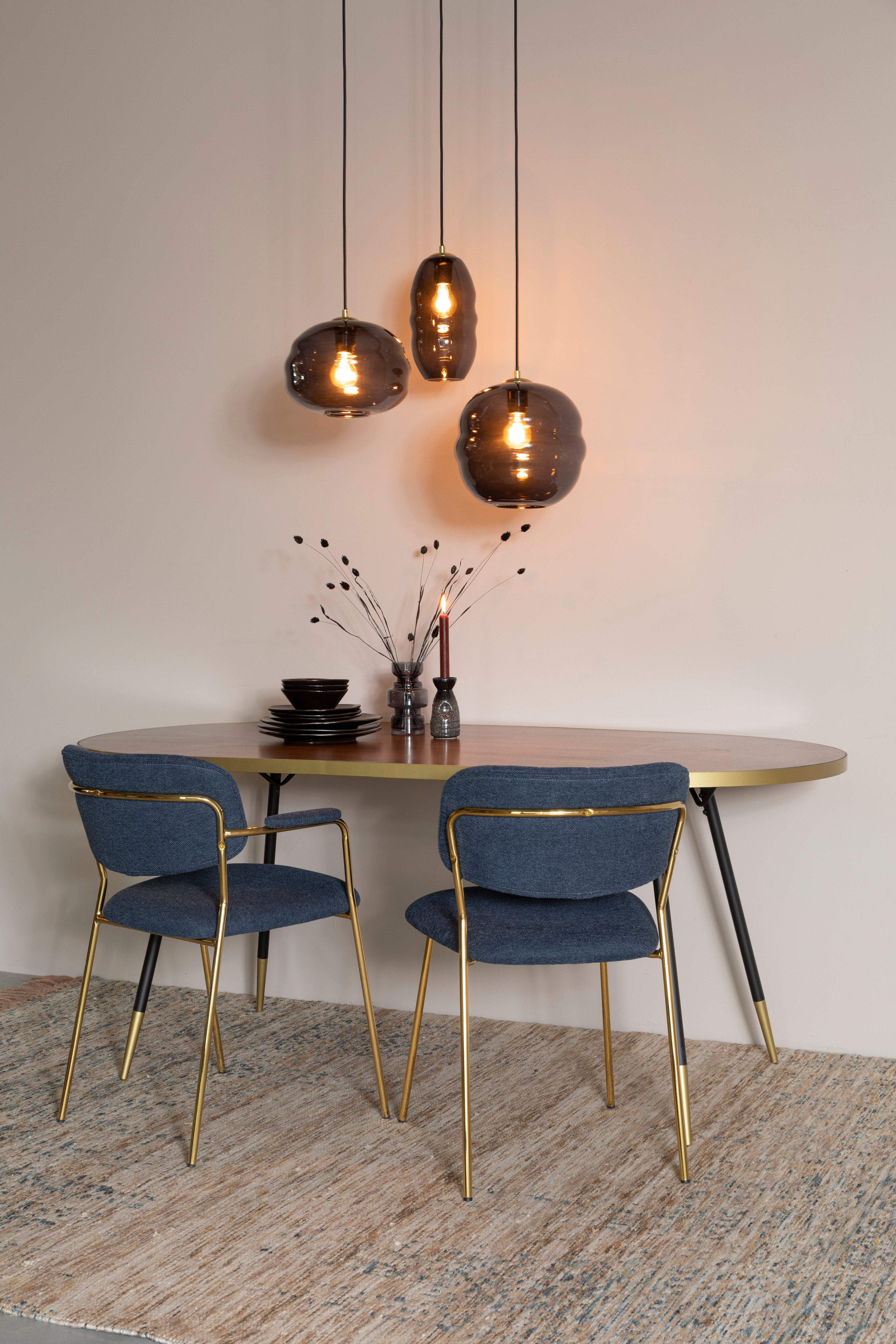 LAUREN pendant lamp black glass