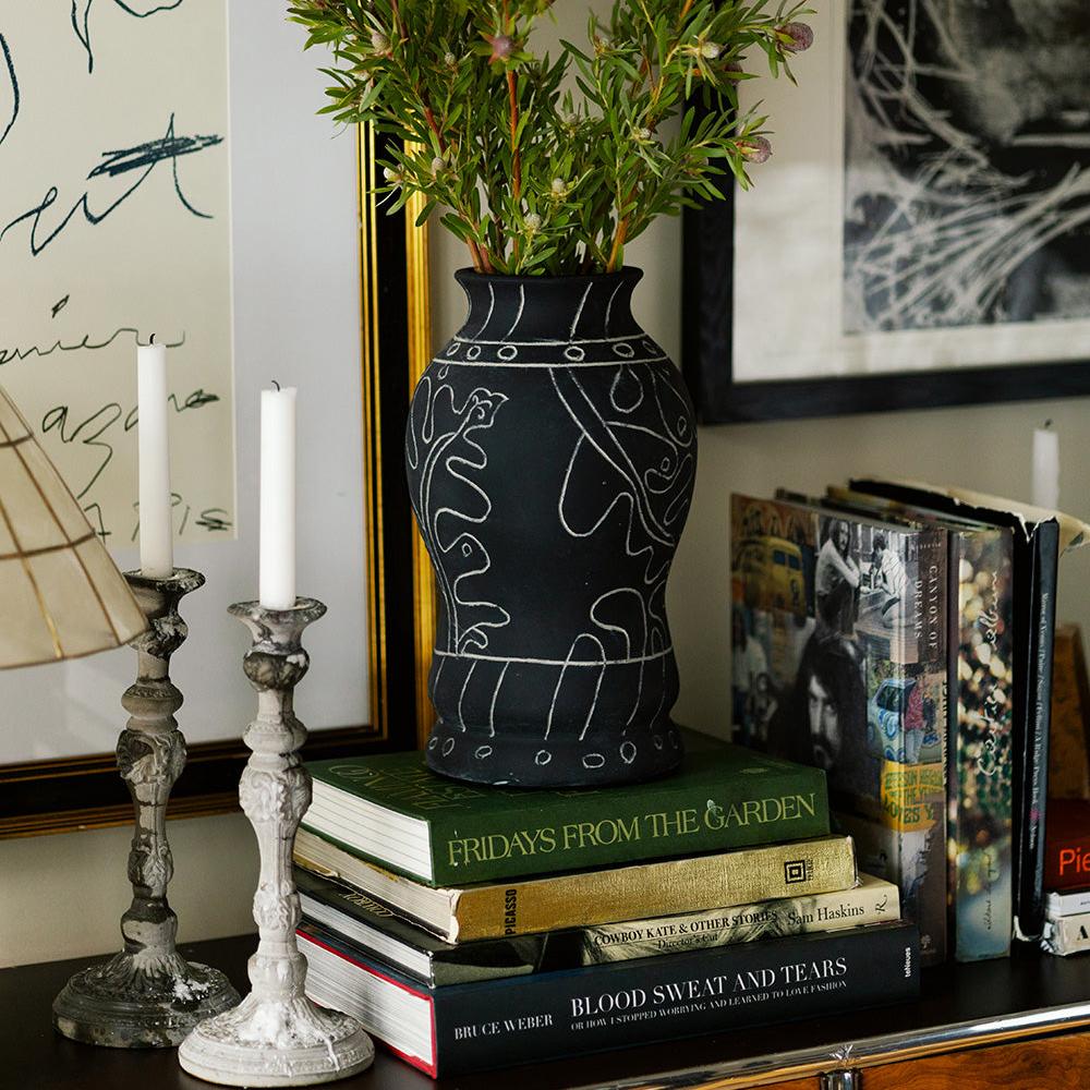 Vase FRIDA schwarze Keramik
