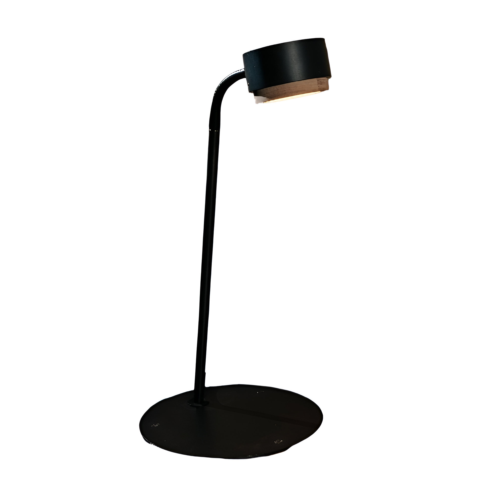 Lampa stołowa JUBI czarny z drewnem orzechowym
