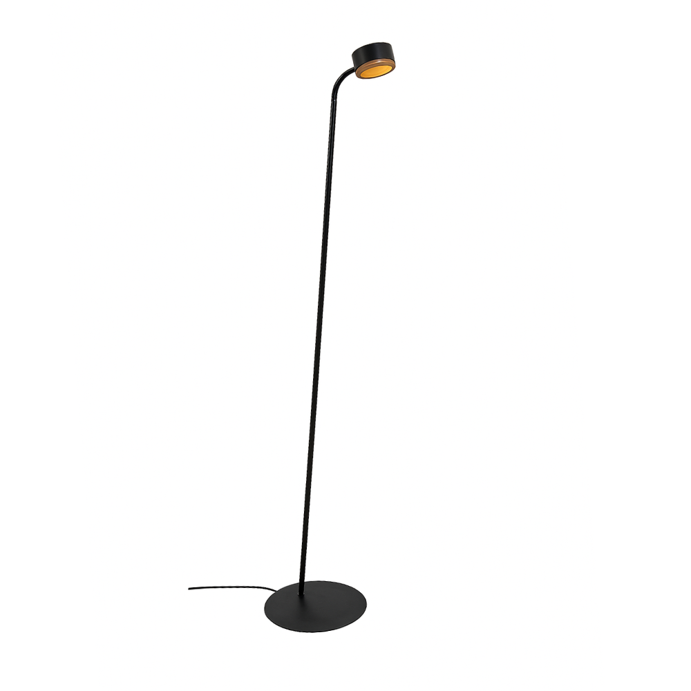 Lampa podłogowa JUBI aluminium z drewnem orzechowym