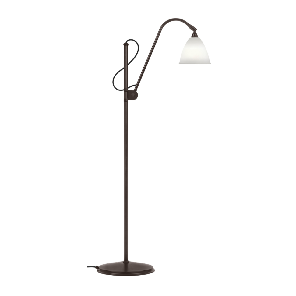 Stehlampe BESTLITE BL3 schwarz mit Porzellanschirm