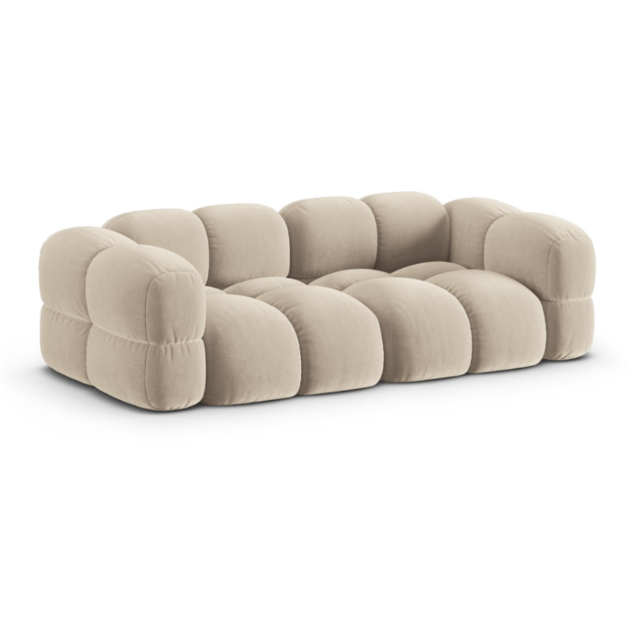 Sofa 4-sitzig aus Samt LORETTO beige