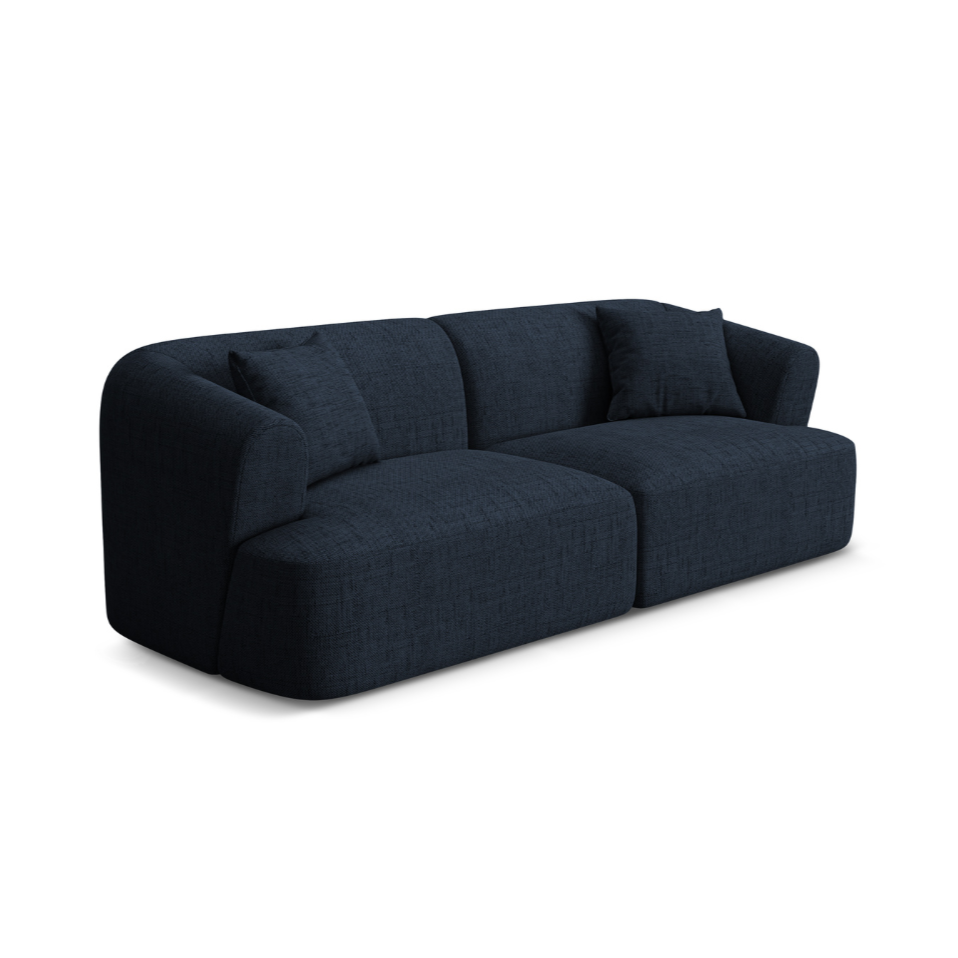 Sofa 3-Sitzer CAMPI blaues Chenille