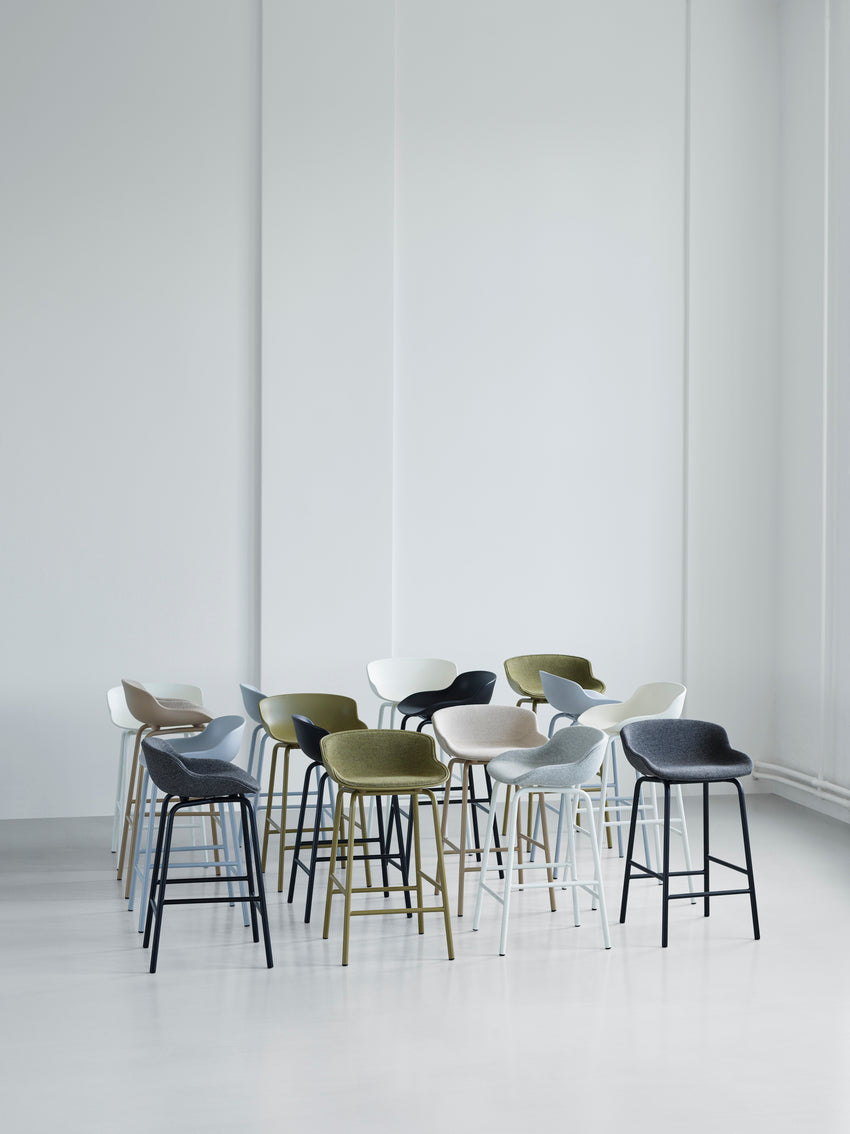 Hyg Upholstered Bar Chair with olive base