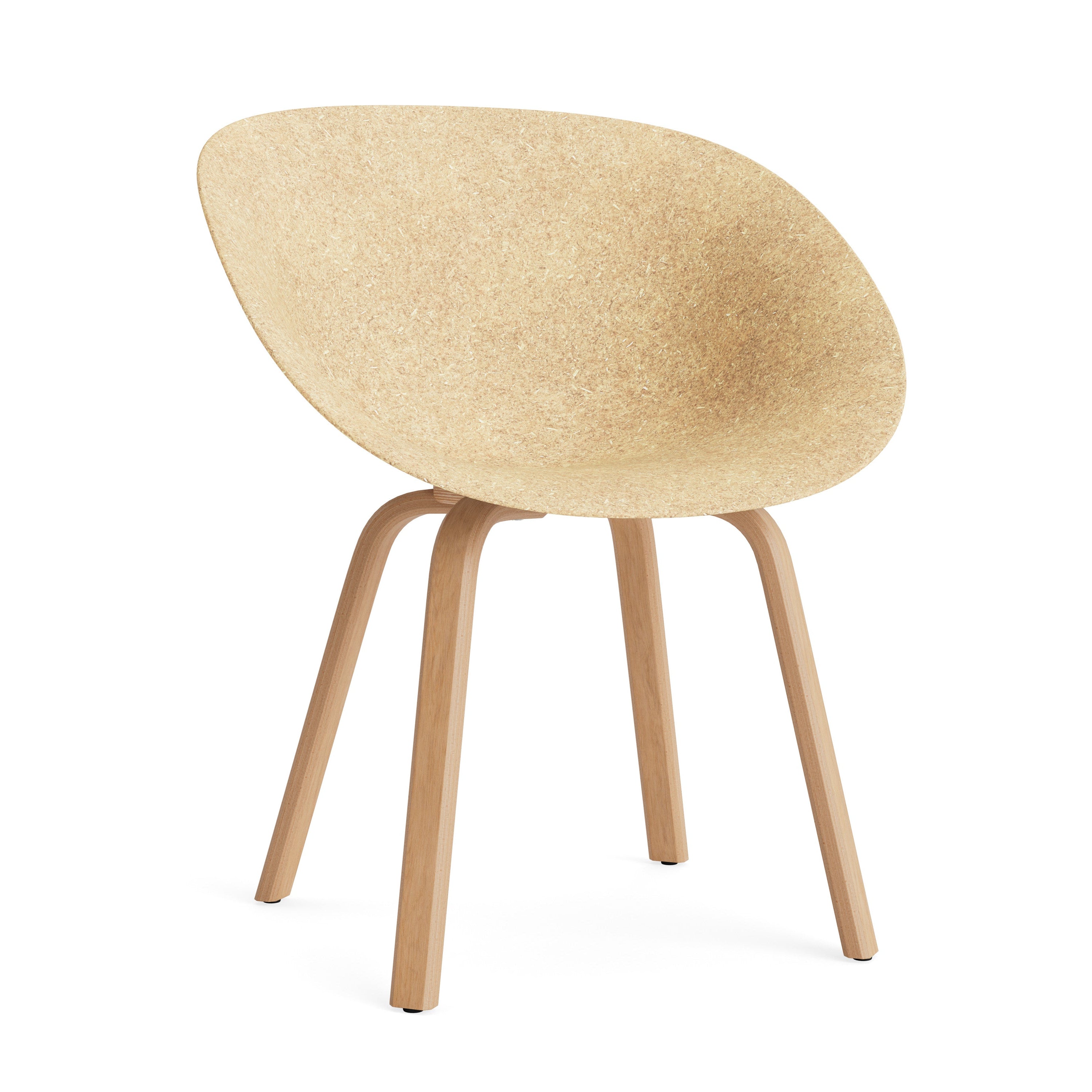 Matte Stuhl Sessel Beige mit Buchensperrholz