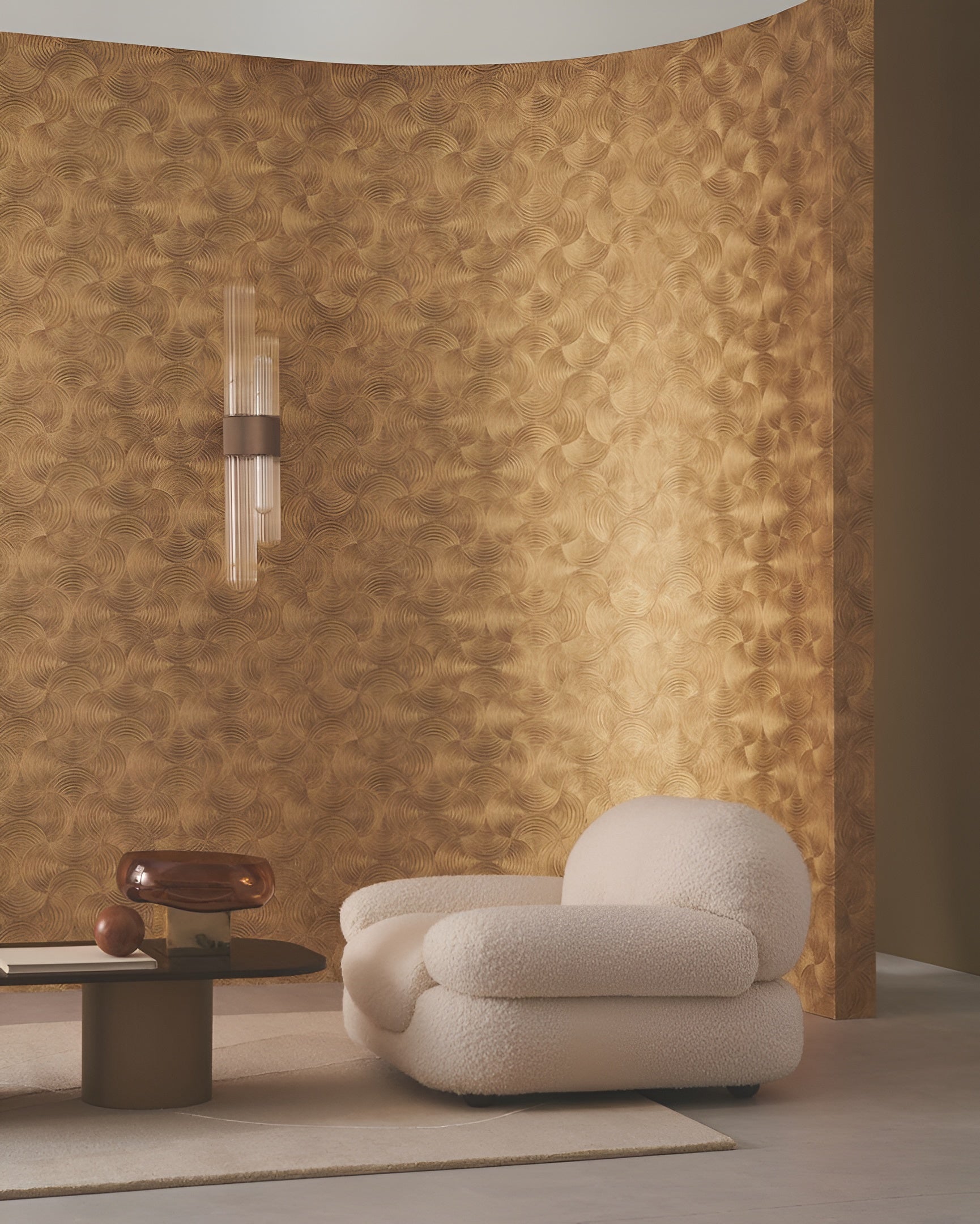 Metallic wallpaper APHELIE - OR orange